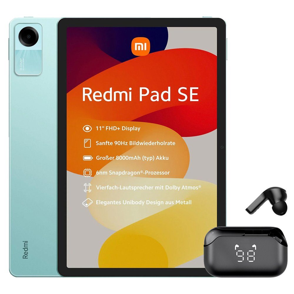 Xiaomi Redmi Pad SE 8GB+256GB & Bluetooth Kopfhörer Tablet (11