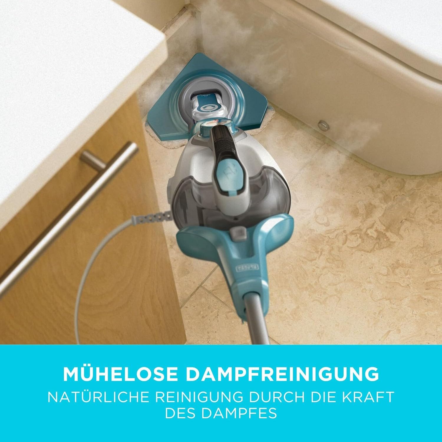 Black + Decker Dampfglätter Delta-Dampfglätter-Set für Dampfreiniger 2 Deltapads & Bürstenaufsatz