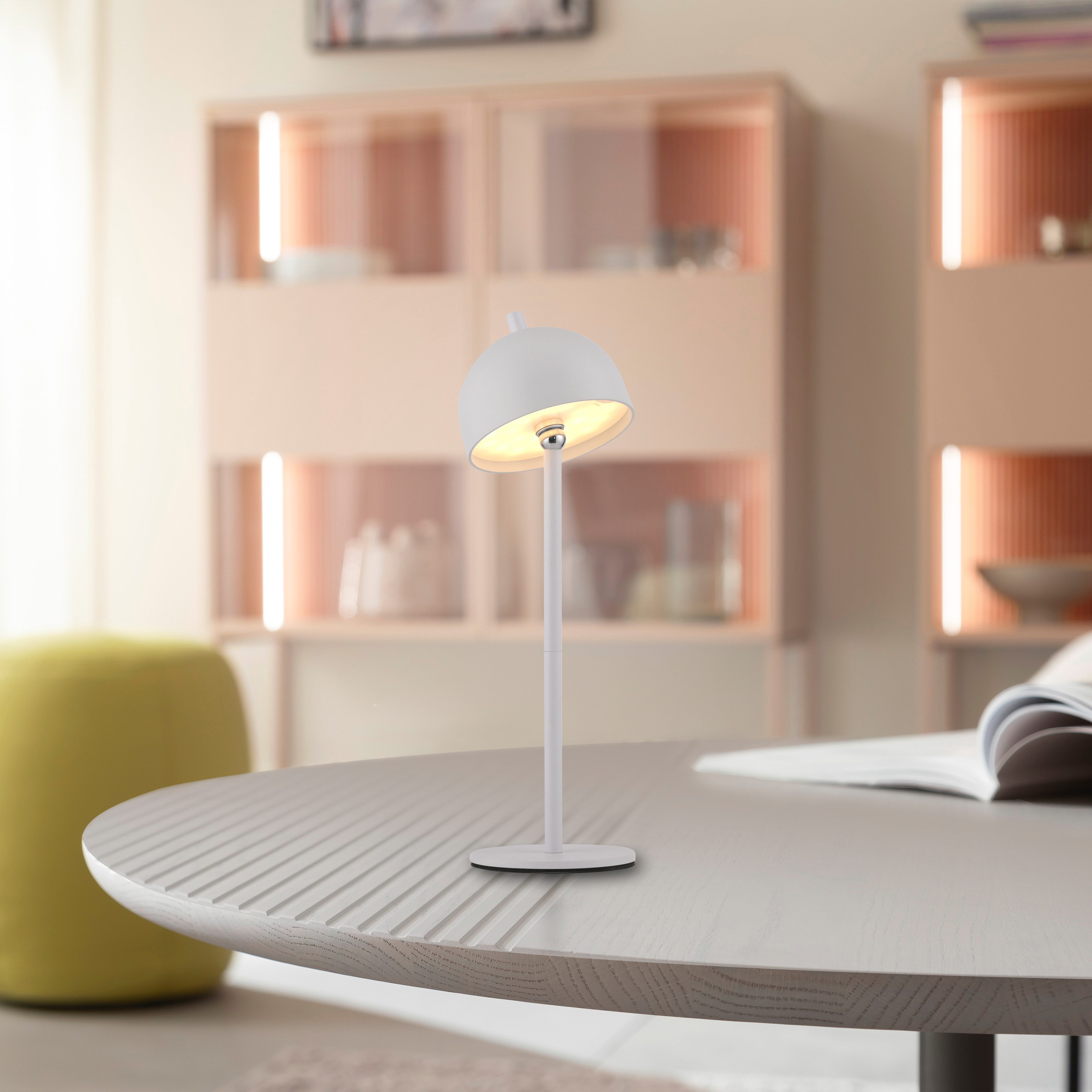 SCHÖNER WOHNEN-Kollektion LED Tischleuchte BELLIS, USB-Ladefunktion, LED fest integriert, Warmweiß, SCHÖNER WOHNEN Kollektion, Touchdimmer, Memoryfunktion, IP54 – Bild 2 von 5