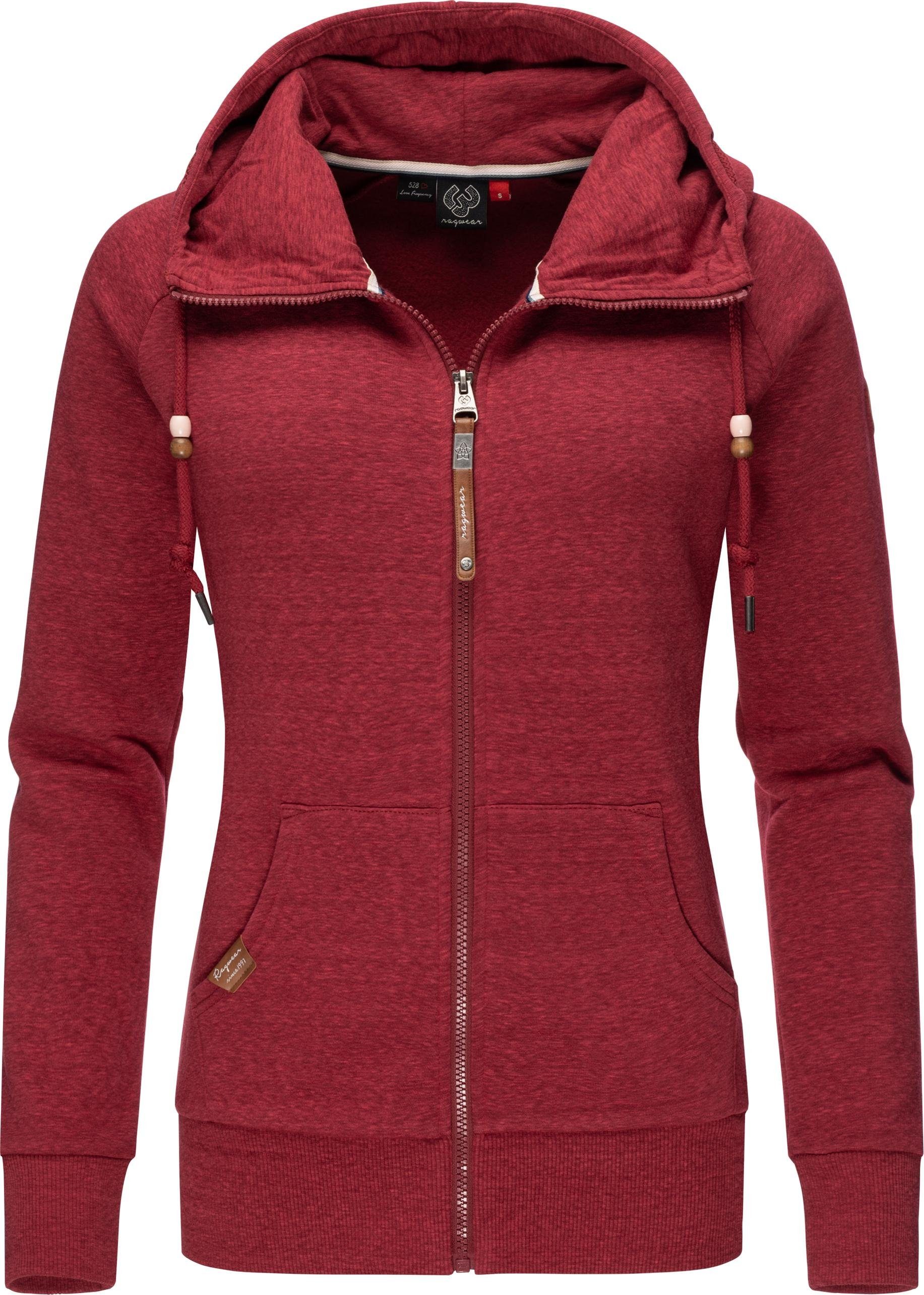 Ragwear Kapuzensweatjacke Chelsea weiche Damen Sweatjacke mit Kapuze