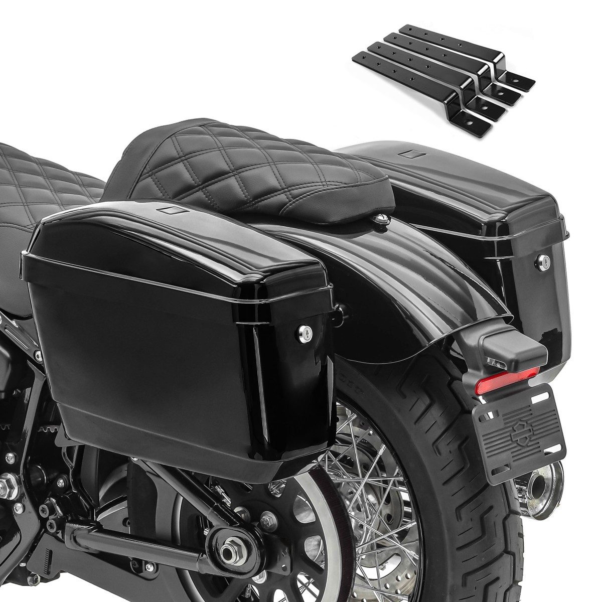 Craftride Koffer Chopper Seitenkoffer # Nevada je 20l + Haltesatz günstig online kaufen