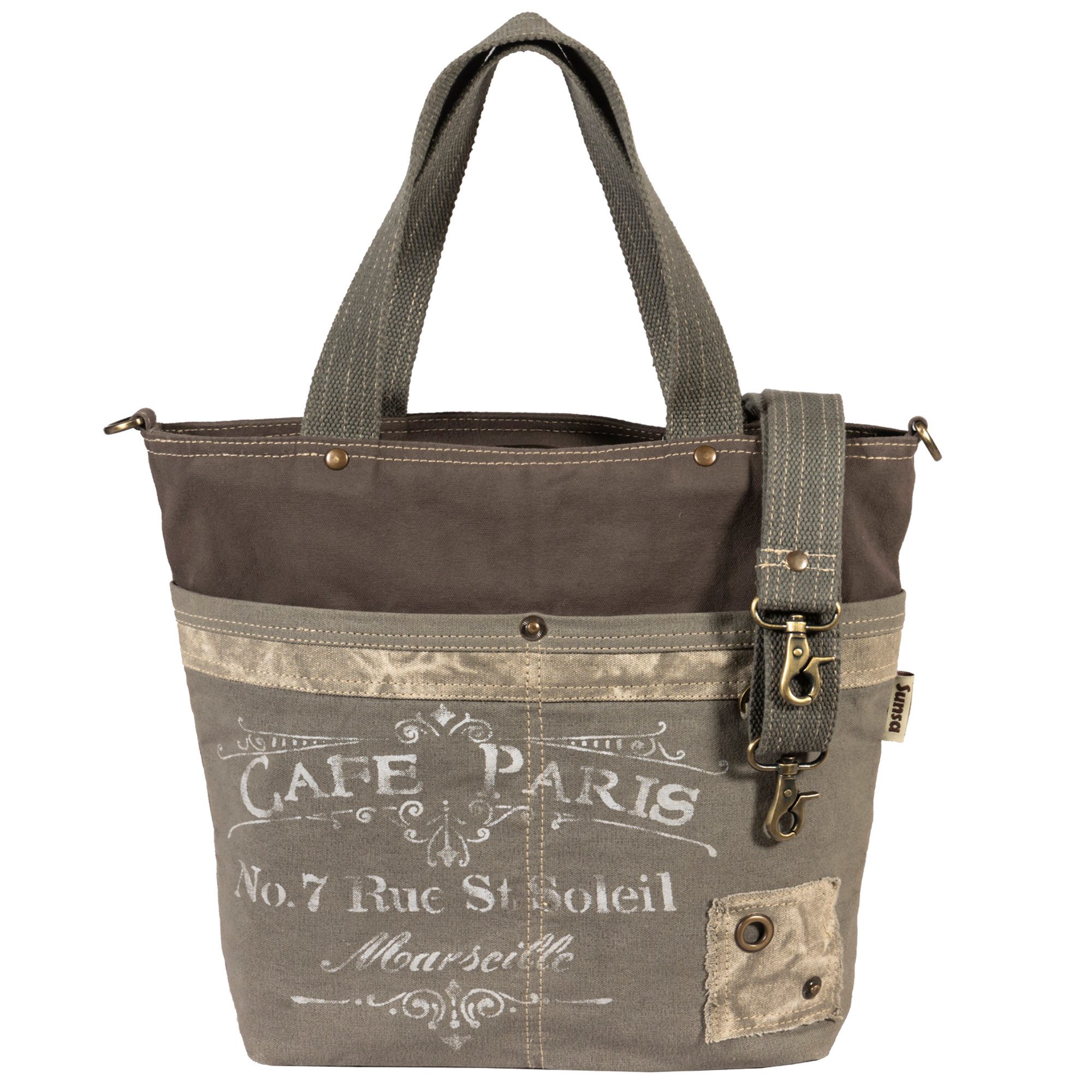 Sunsa Handtasche Sunsa Maritim Handtasche. Vegane Schultertasche. Vintage Damentasche, vegan