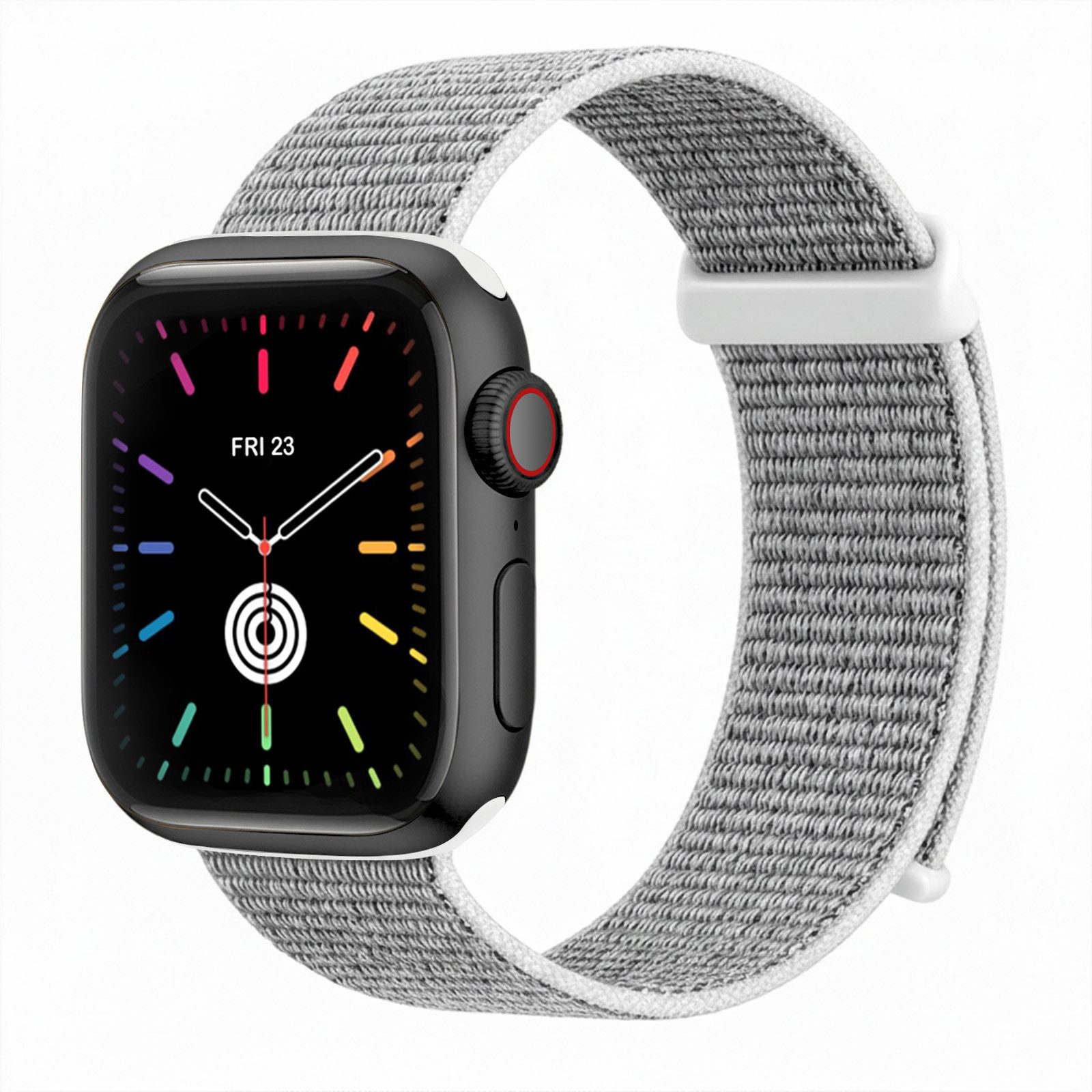Tec-Expert Smartwatch-Armband für Apple Watch Series 7 41 mm Armband Ersatz Wechsel Band, Nylon Textil mit Klettverschluss, stufenlos Verstellbar, atmungsaktiv