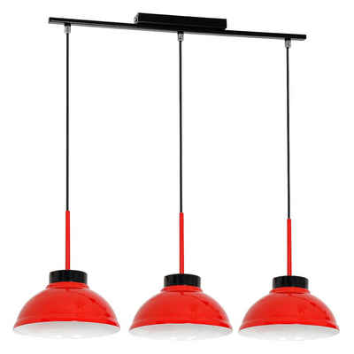 Licht-Erlebnisse Pendelleuchte »FACTOR RED«, Hängeleuchte Küche Rot Weiß Metall Esszimmer Pendelleuchte Lampe