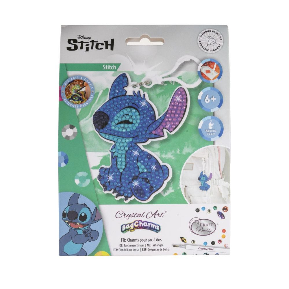 CRAFT Buddy Kreativset Disney Stitch - Crystal Art - BagCharms - Stitch