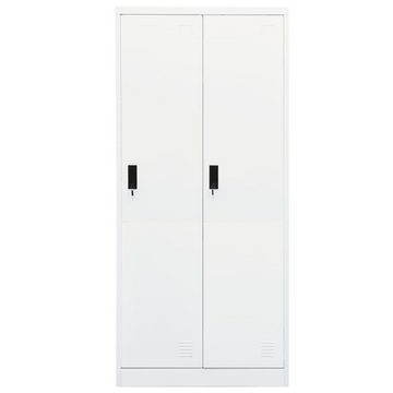 furnicato Kleiderschrank Weiß 80x50x180 cm Stahl (1-St)