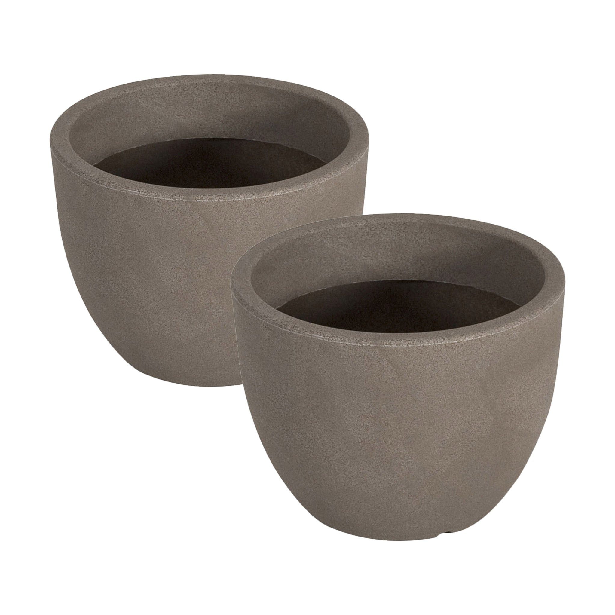 VidaAtHome.de Pflanzkübel Pflanzkübel MILANO ø 50er - 2er Set (Spar-Set, 2x Pflanzkübel MILANO ø 50er), UV-, frost- & witterungsbeständig, wasserdicht, naturgetreue Optik