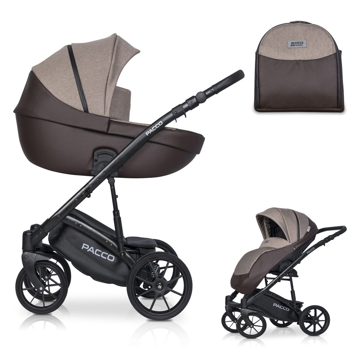 Coletto Kombi-Kinderwagen Pacco 2 in 1 inkl. Sportsitz und Zubehör in 7 Farben