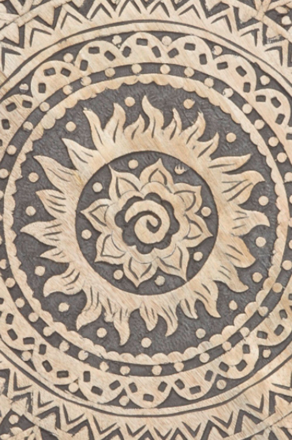 Marrakesch Orient & Mediterran Interior Wanddekoobjekt Orientalisches Wandbild Sole modern aus Holz in Braun-Schwarz 40 cm (1 St), Handarbeit