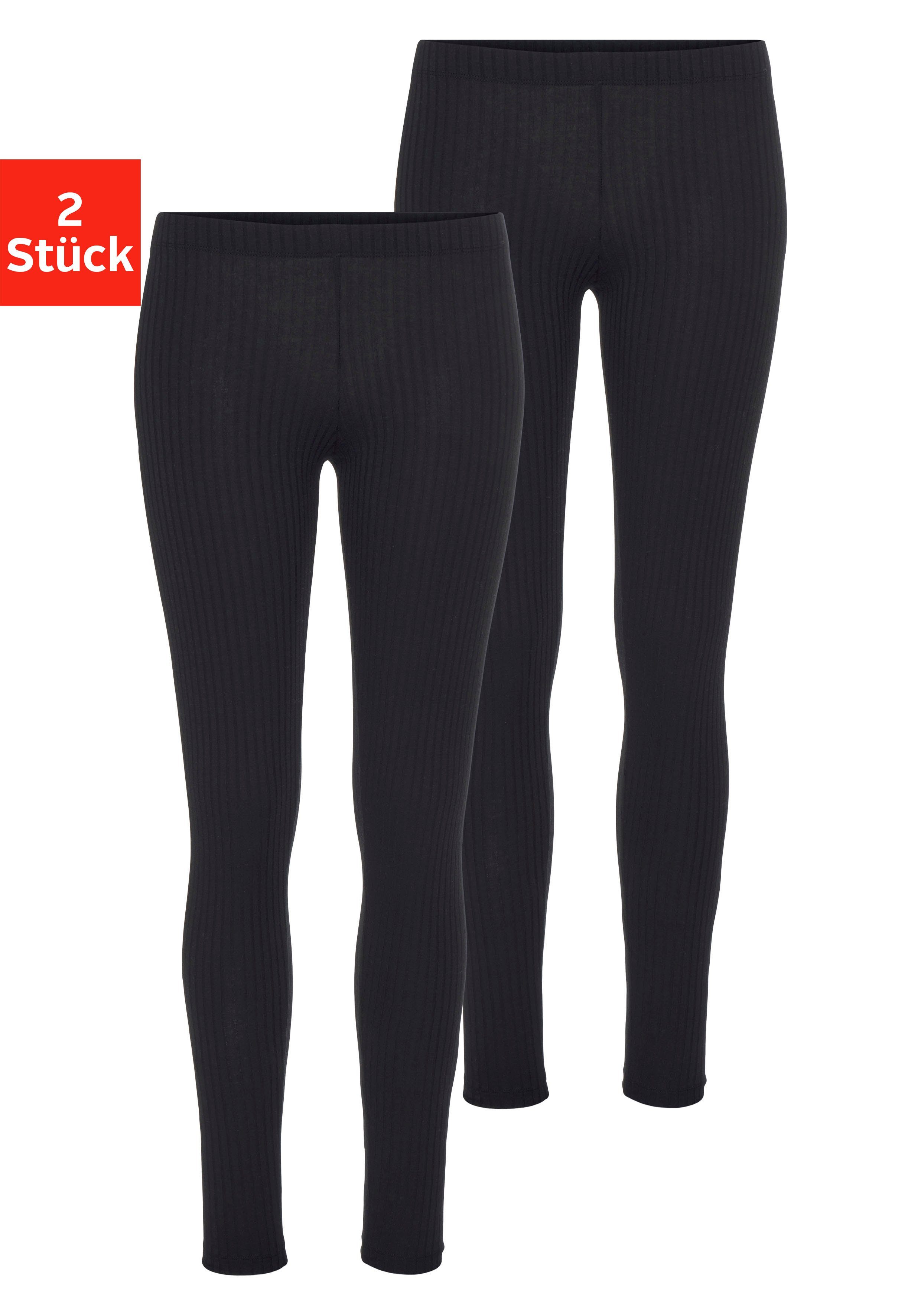 schwarz (2er-Pack) Vivance im Doppelpack schwarz, Leggings