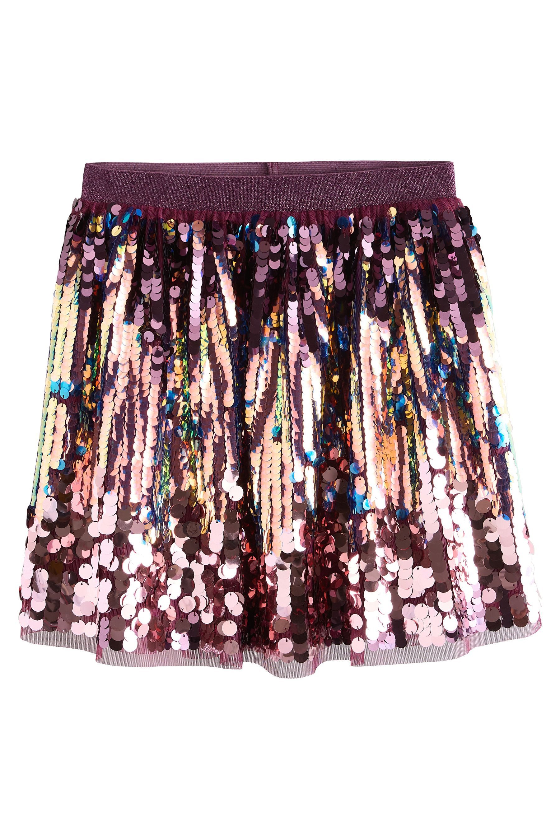Next Paillettenrock Paillettenbesetzter Rock mit Farbverlauf (1-tlg)