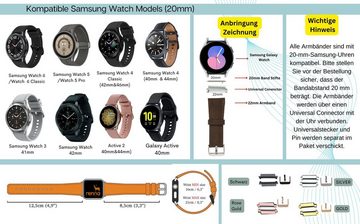 Renna Leather Uhrenarmband Samsung Galaxy Watch Leder Smart Uhrenarmband