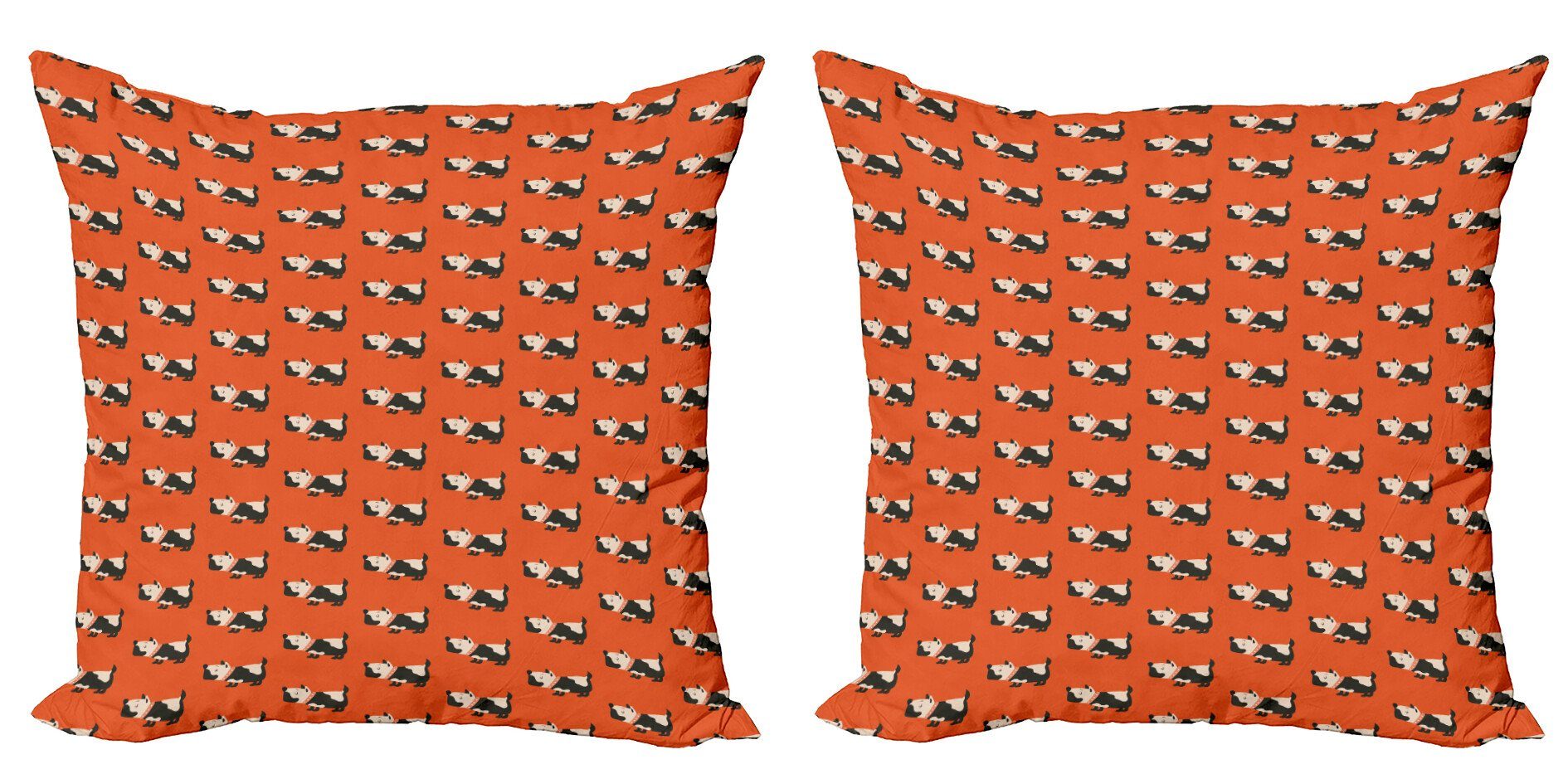Kissenbezüge Modern Accent Doppelseitiger Digitaldruck, Abakuhaus (2 Stück), Hündchen Cartoon Hund Muster
