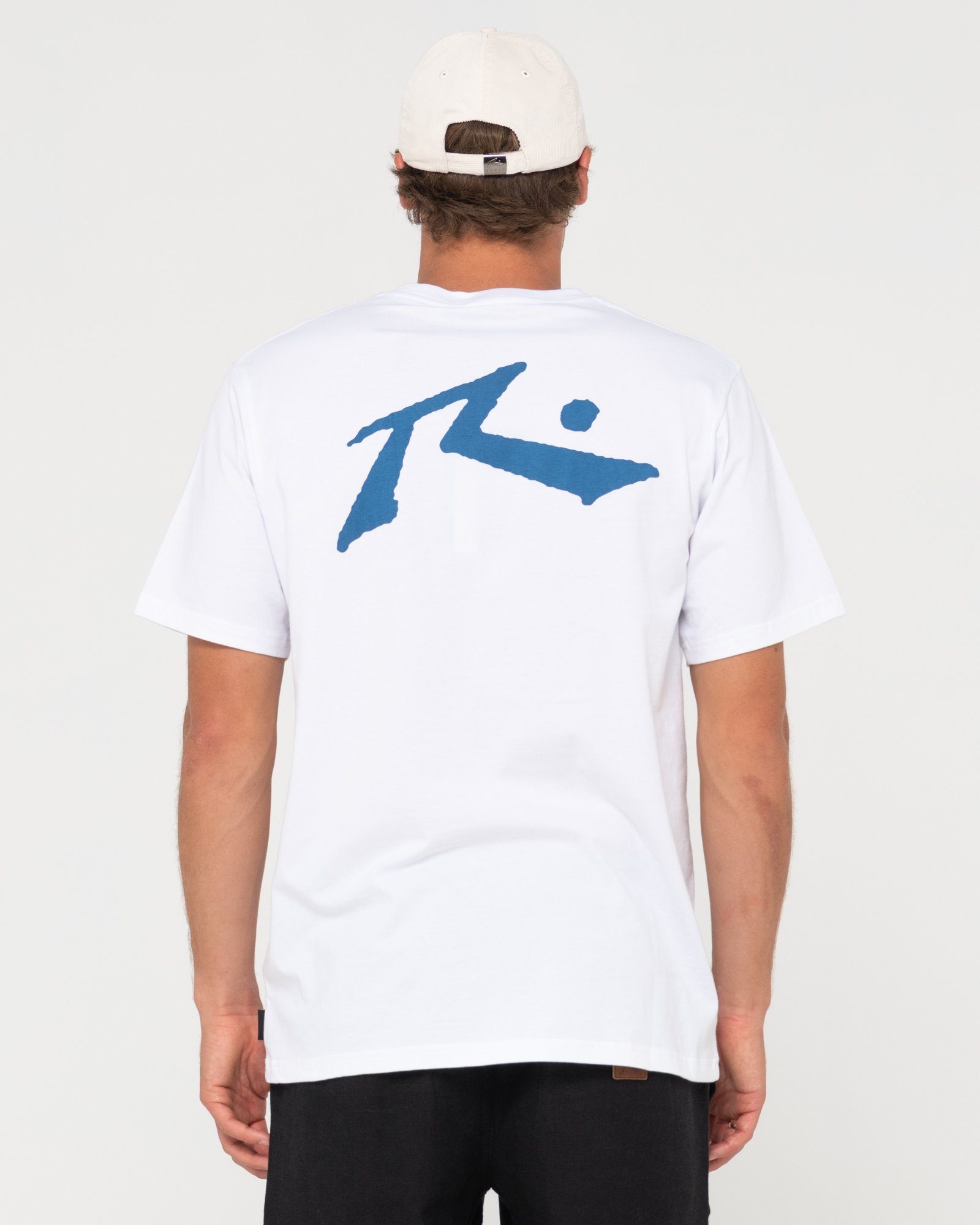 COMPETITION White SHORT T-Shirt Blue SLEEVE / Rusty TEE