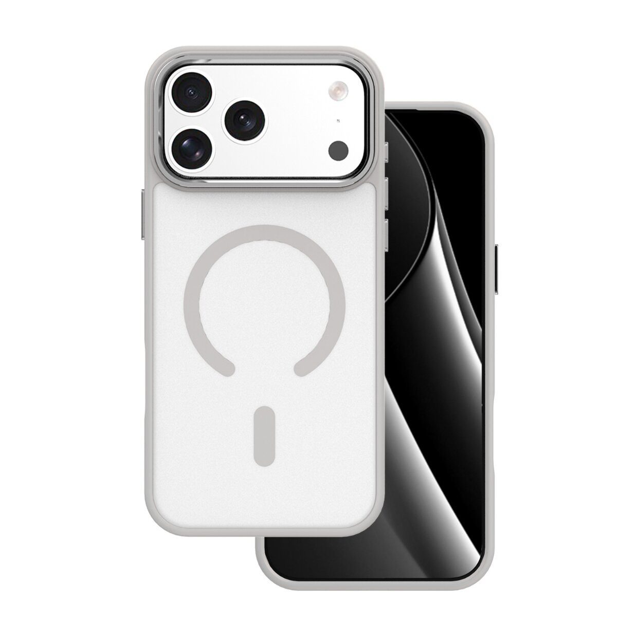 TFO Handyhülle Frozen Mag Kompatibel mit iPhone 18 Pro Max / 17 Pro Max Grau mit 6,9, Magnetring mit 1900 GS und erhöhten Rändern