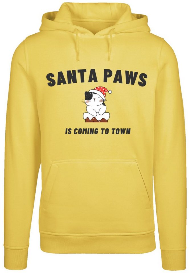 F4NT4STIC Kapuzenpullover Santa Paws Christmas Cat Premium Qualität, Rock- Musik, Band, Für Regular Fit eine Nummer größer bestellen