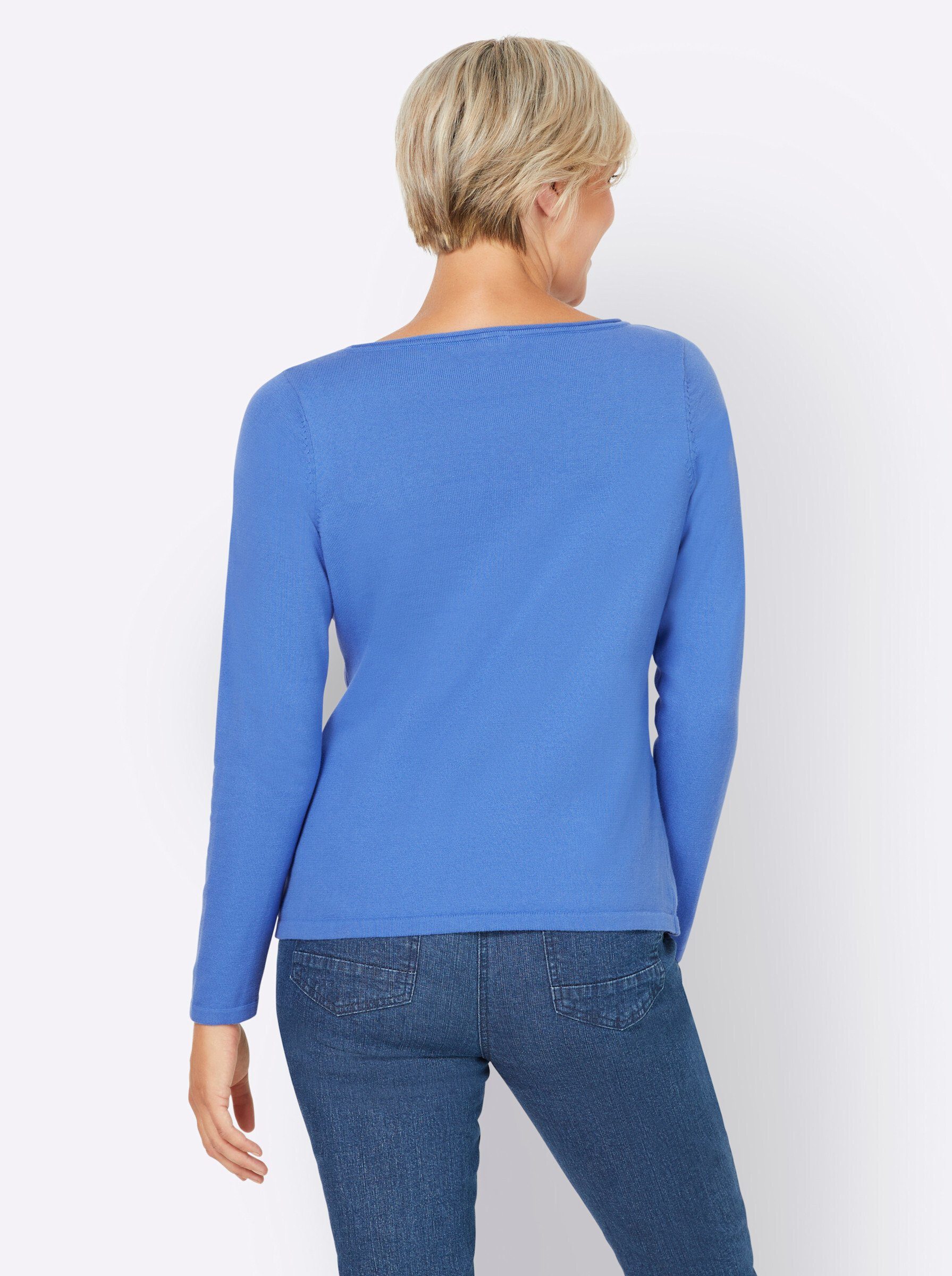 heine royalblau Strickpullover