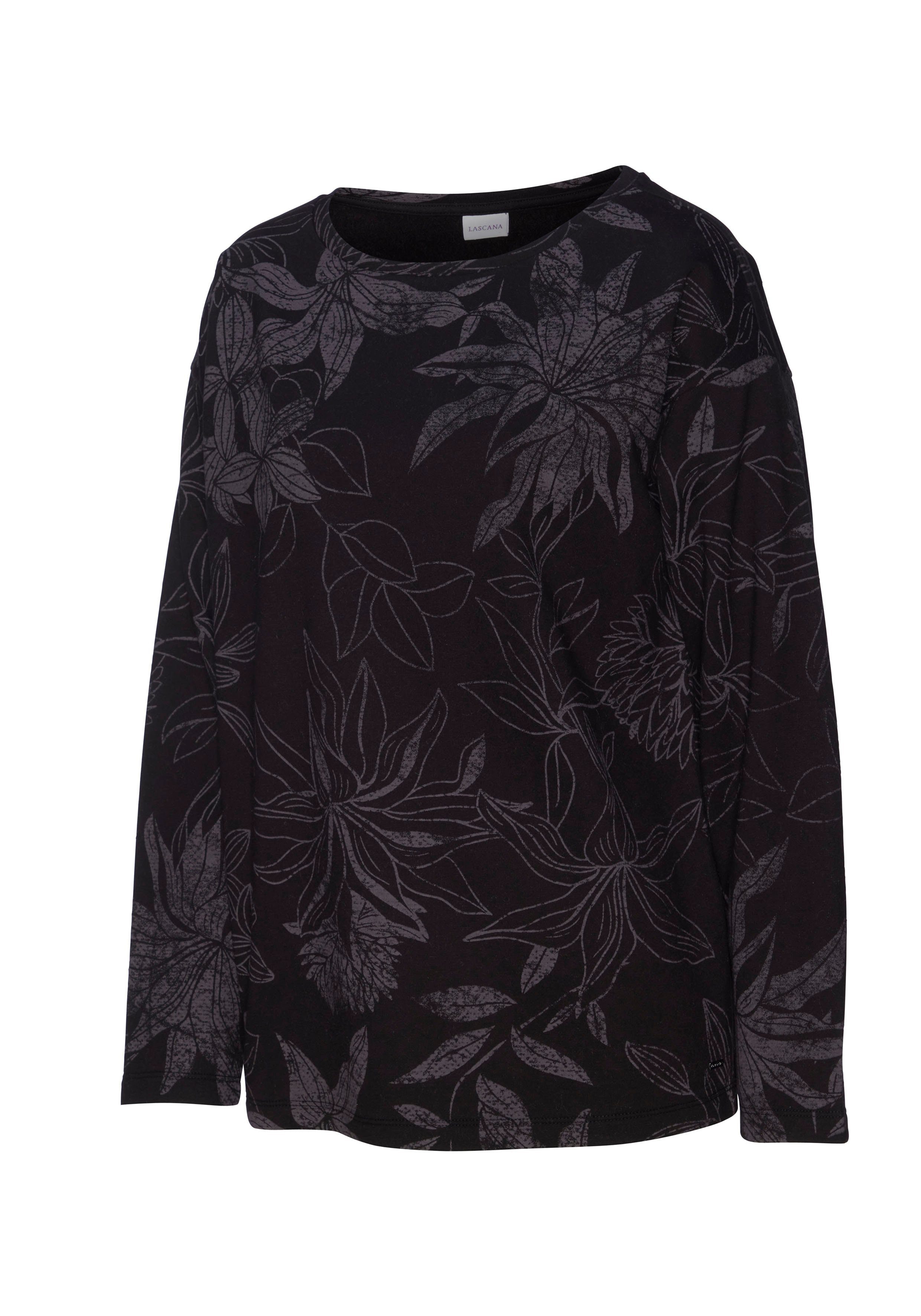 LASCANA Sweatshirt mit floralem Alloverdruck, Loungewear – Bild 5 von 5