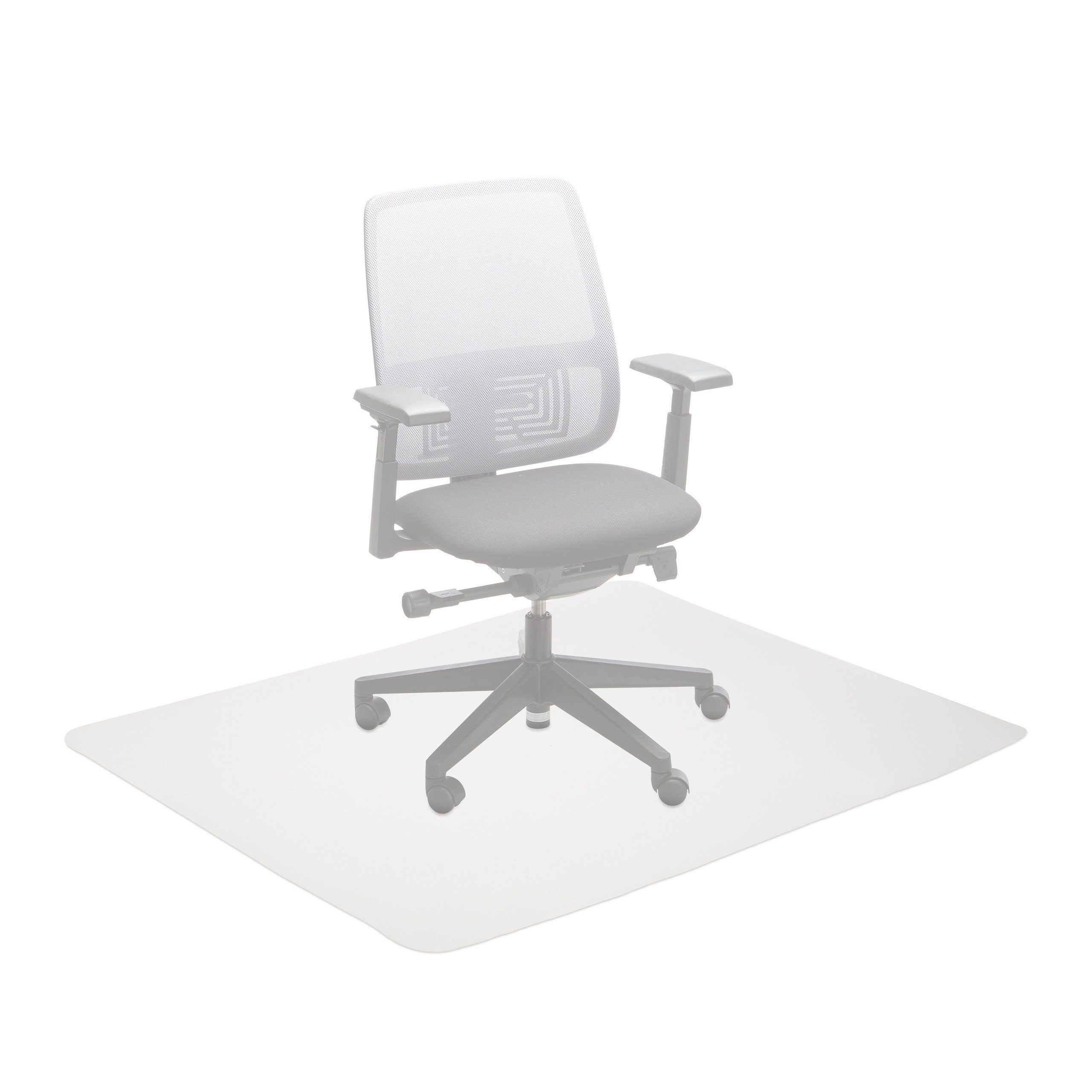 relaxdays Bodenschutzmatte Eckige Bürostuhlunterlage in 3 Größen, 1-St., 150 x 120 cm – Bild 3 von 5