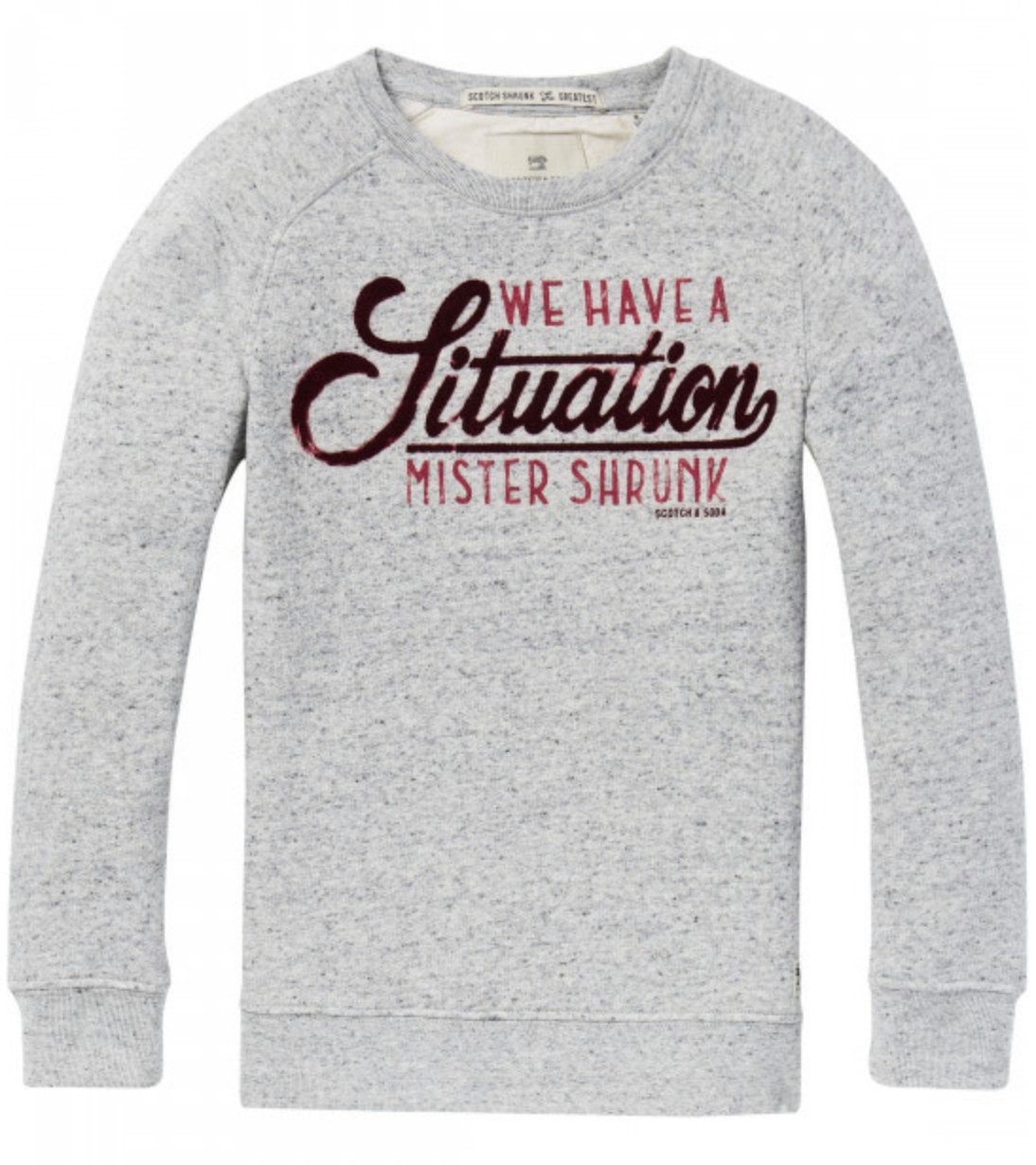 Scotch & Soda Sweater Scotch & Soda Sweatshirt für Jungen, mit Schriftprint, innen angeraut