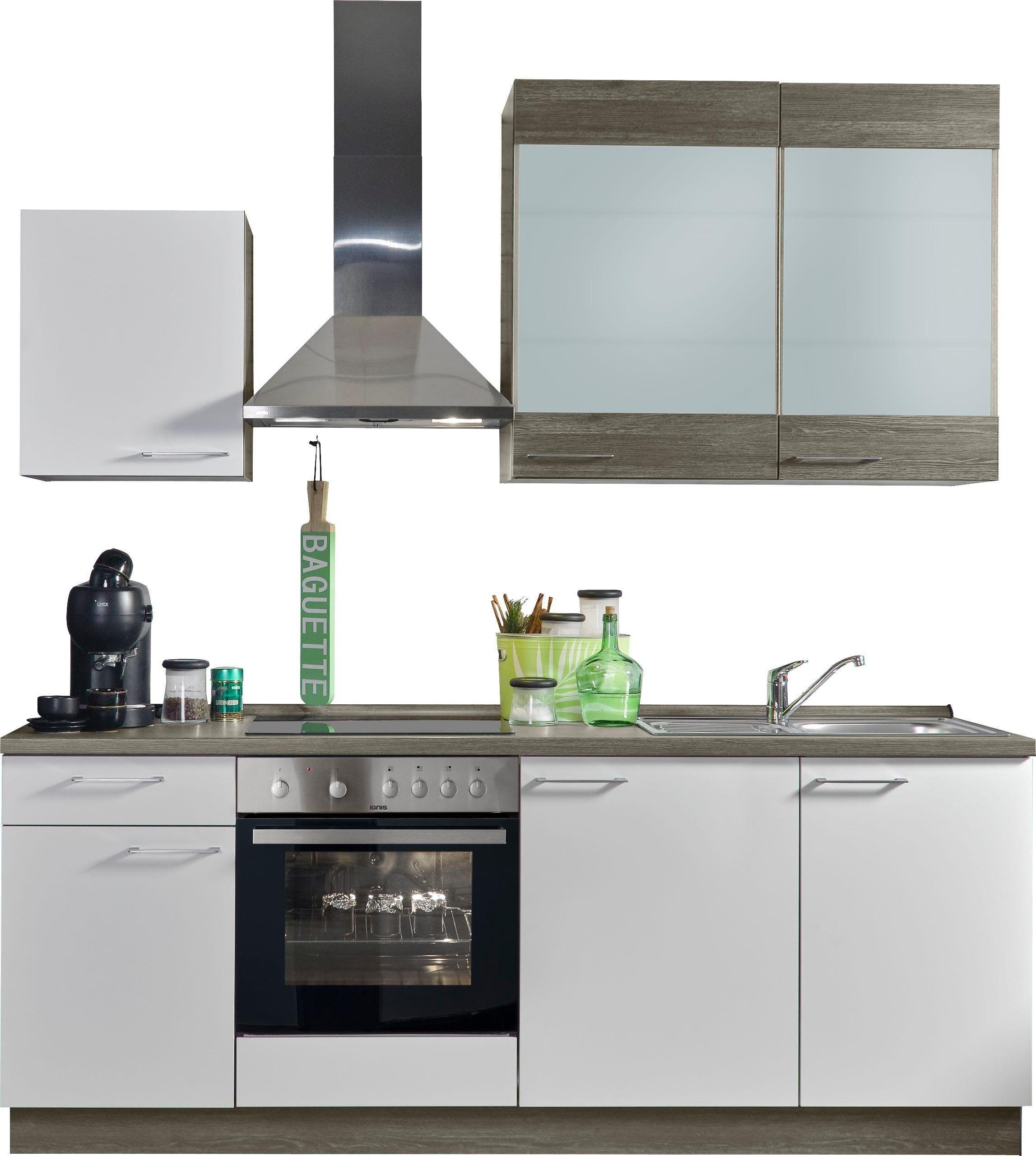 Express Küchen vormontiert, cm, aus Trea, Teilen Bestehend und 11 Soft-Close-Funktion, 220 Breite mit Küchenzeile Vollauszug
