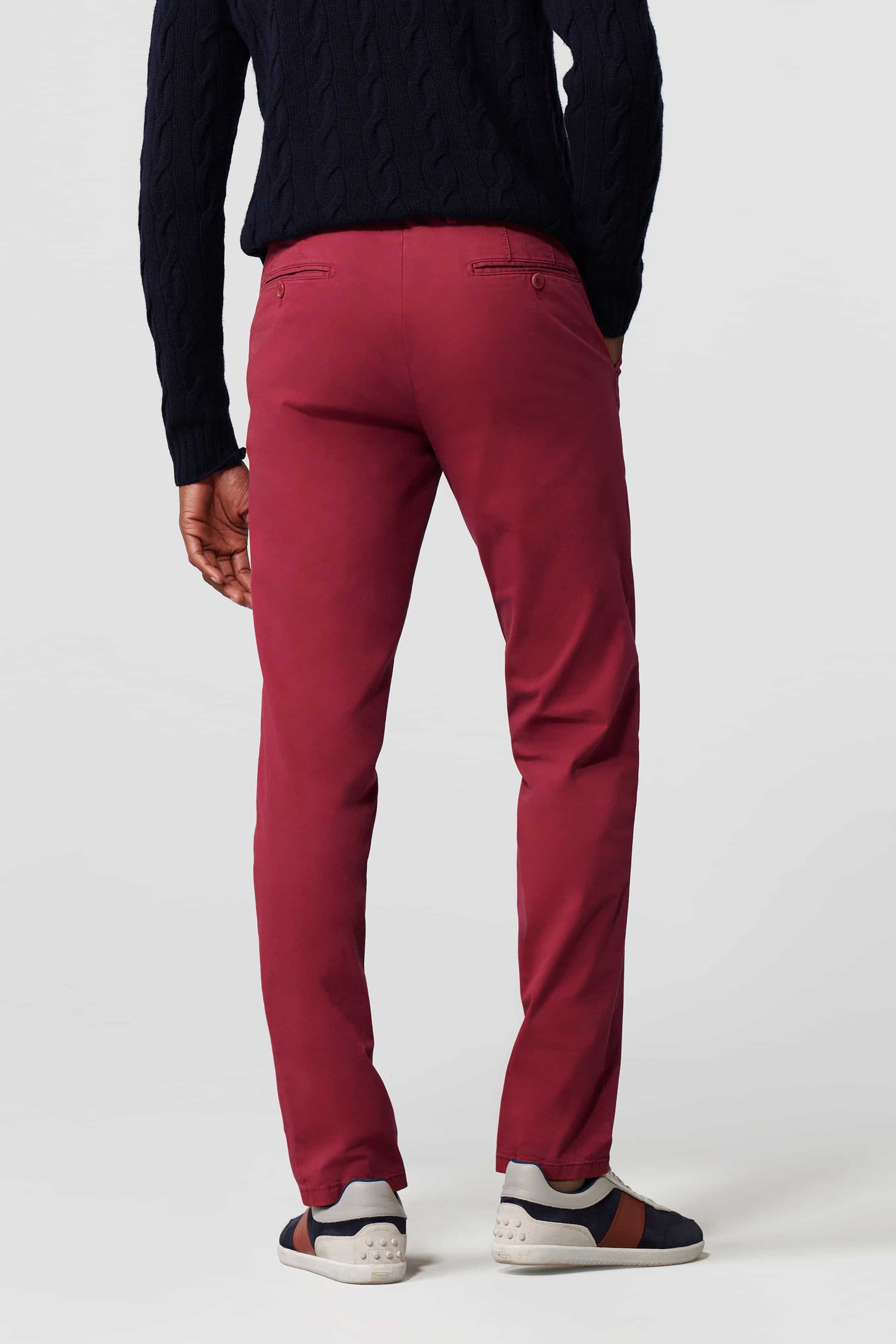 MEYER 5-Pocket-Jeans MEYER BONN Chino rot 9-3004-55 günstig online kaufen
