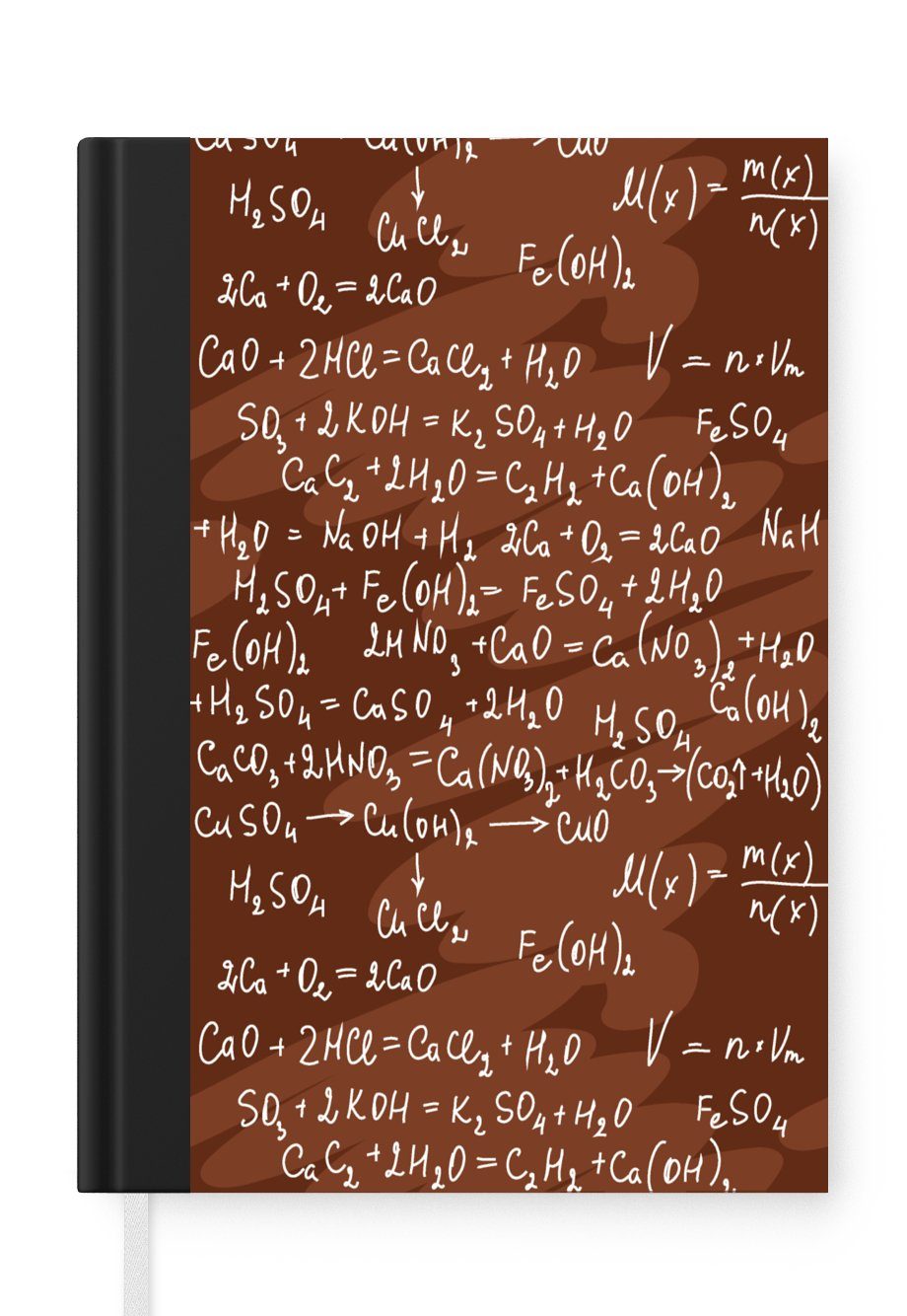 MuchoWow Notizbuch Zahl - Formel - Chemie - Figuren - Muster, Journal, Merkzettel, Tagebuch, Notizheft, A5, 98 Seiten, Haushaltsbuch