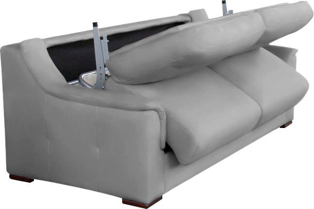 Nias Italia Schlafsofa Sorano, Bettunterbau, klappbaren Liegefläche 140/205 cm ash inklusive Matratze und