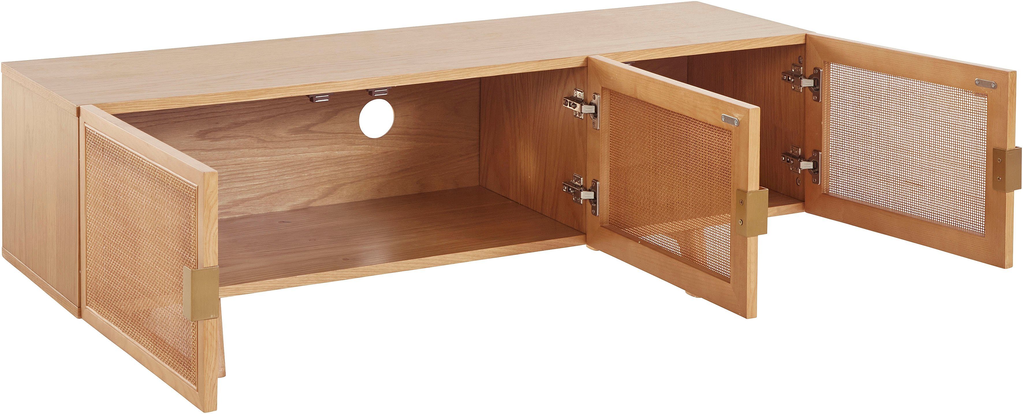 LeGer Home by Lena Gercke Lowboard Lina (TOPSELLER! Sideboard), aus MDF Holz, Melaminoberfläche, Rattangeflecht, Breite 140 cm – Bild 4 von 5