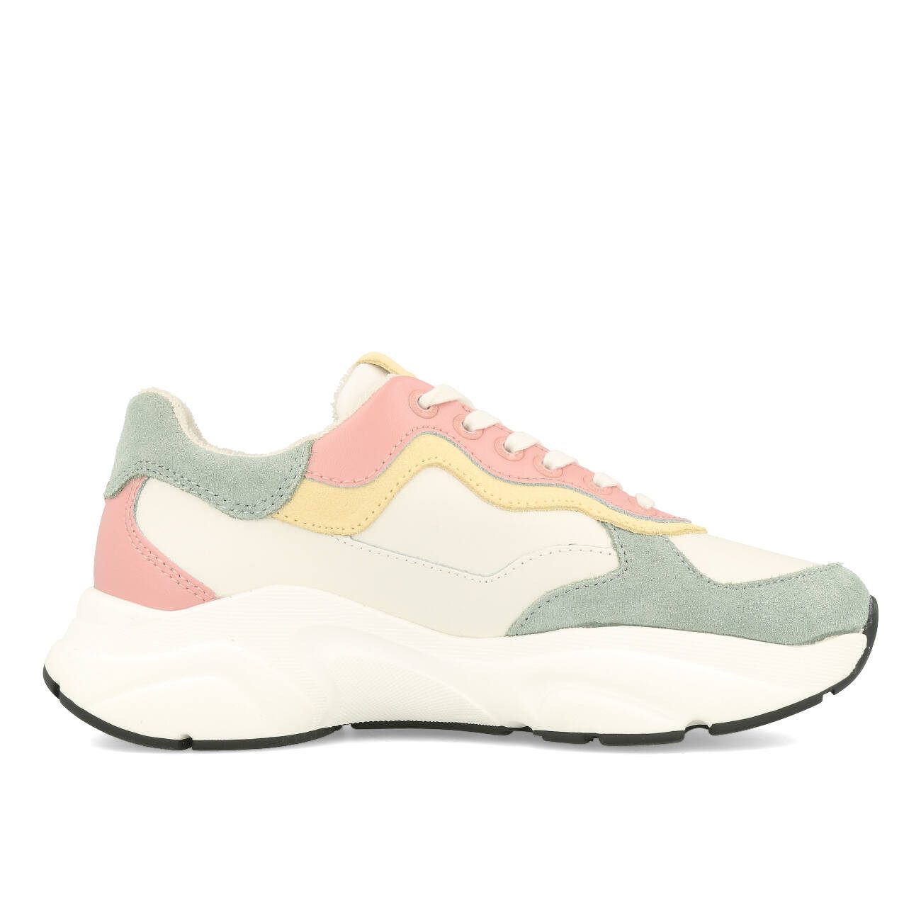 HUB HUB Rock L68 Leather Suede Damen Off White Mineral Pink Black Sneaker