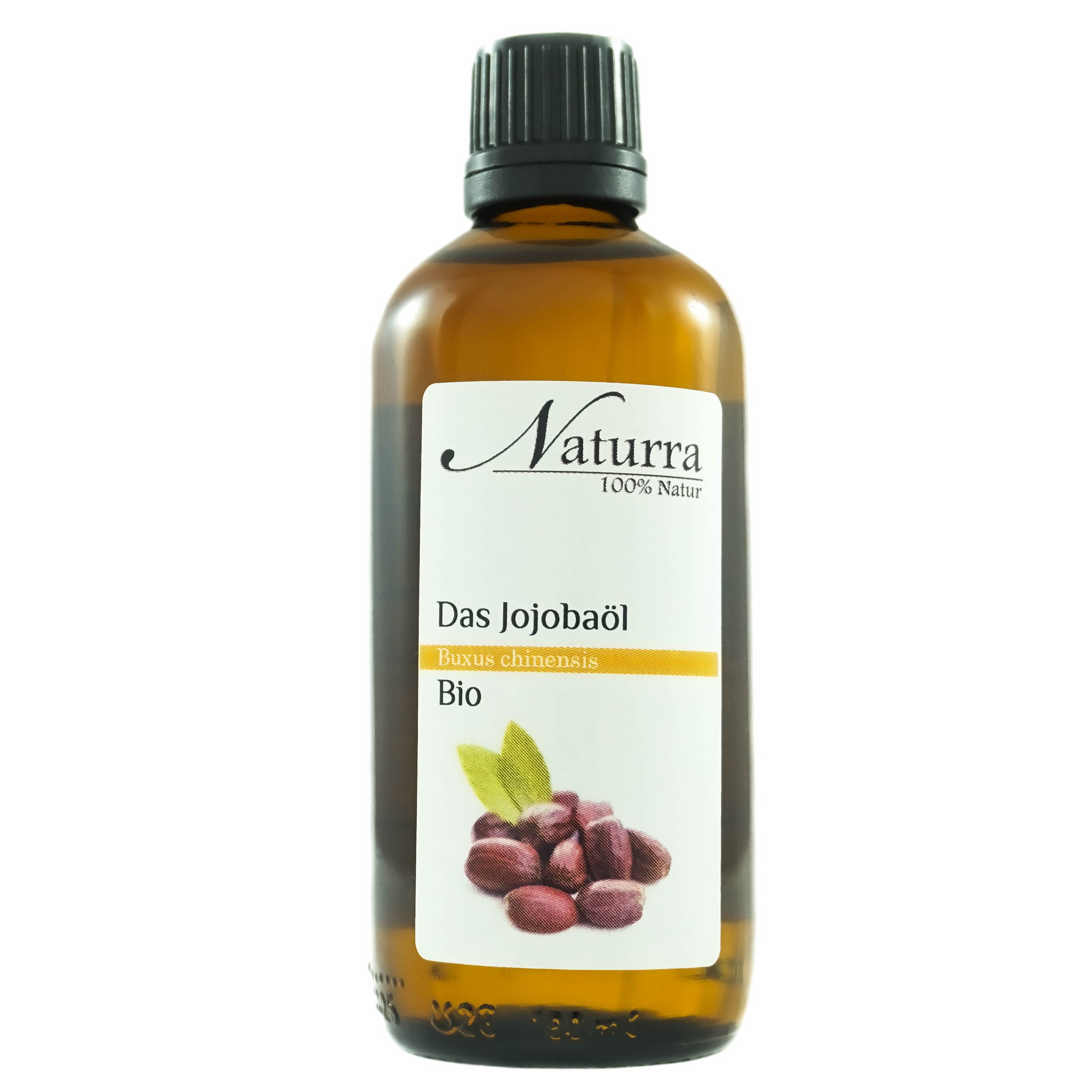 Naturra Körperöl Bio Jojobaöl kaltgepresst unraffiniert nativ Premiumqualität im Glas, Ausgewähltes Bio-Vorzeigeprojekt, Kaltgepresst, nativ, Premiumqualität