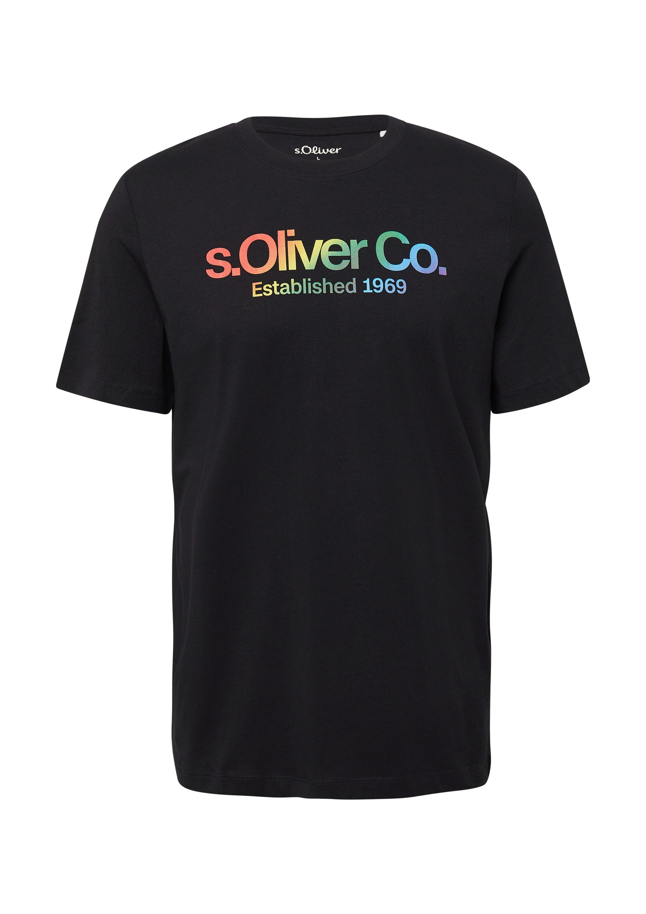 s.Oliver Kurzarmshirt T-Shirt T-Shirt mit Pride-Motiv günstig online kaufen