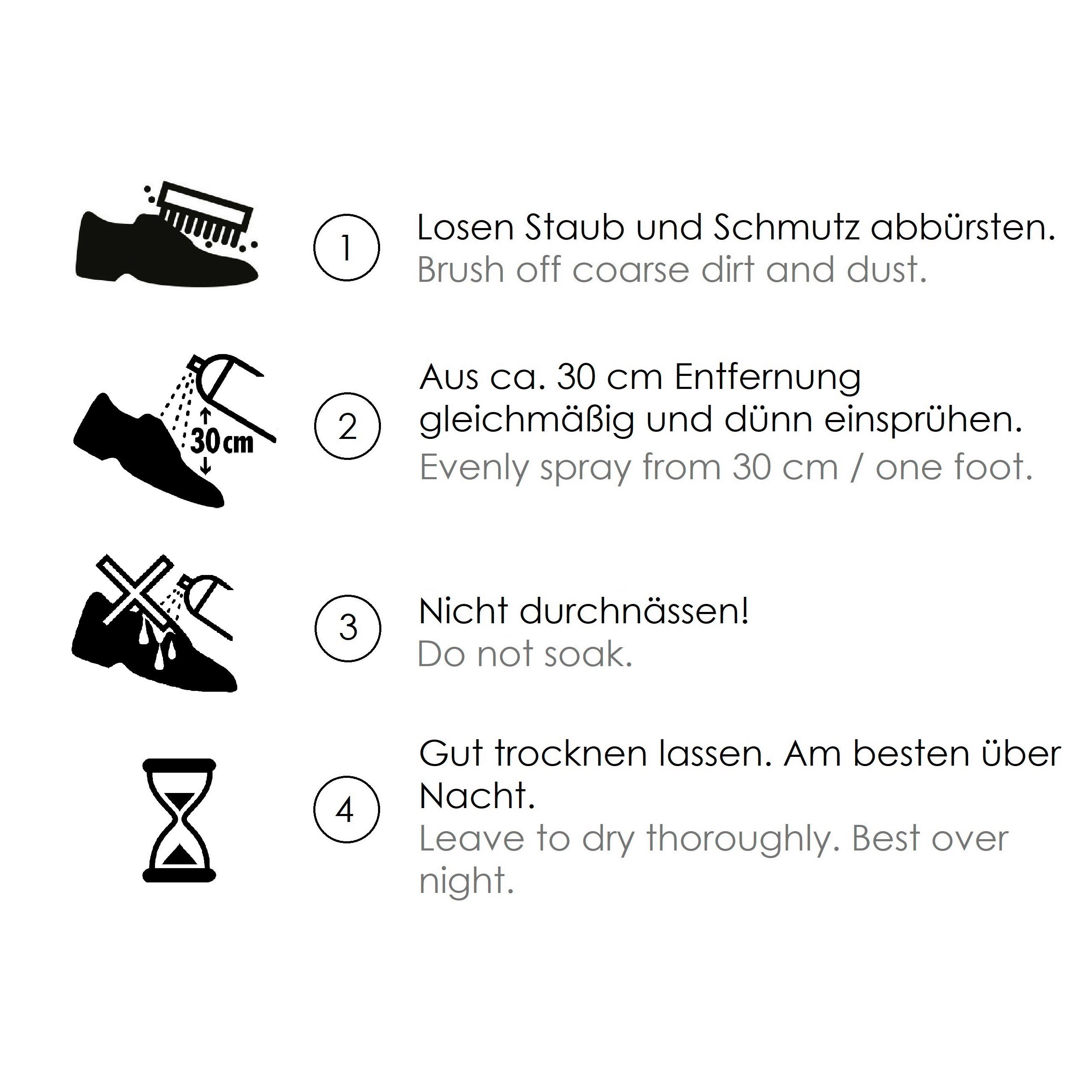 Langzeitwirkung mit Dry hydrophober auf Solitaire - Schuh-Imprägnierspray Carbon-Basis Zone