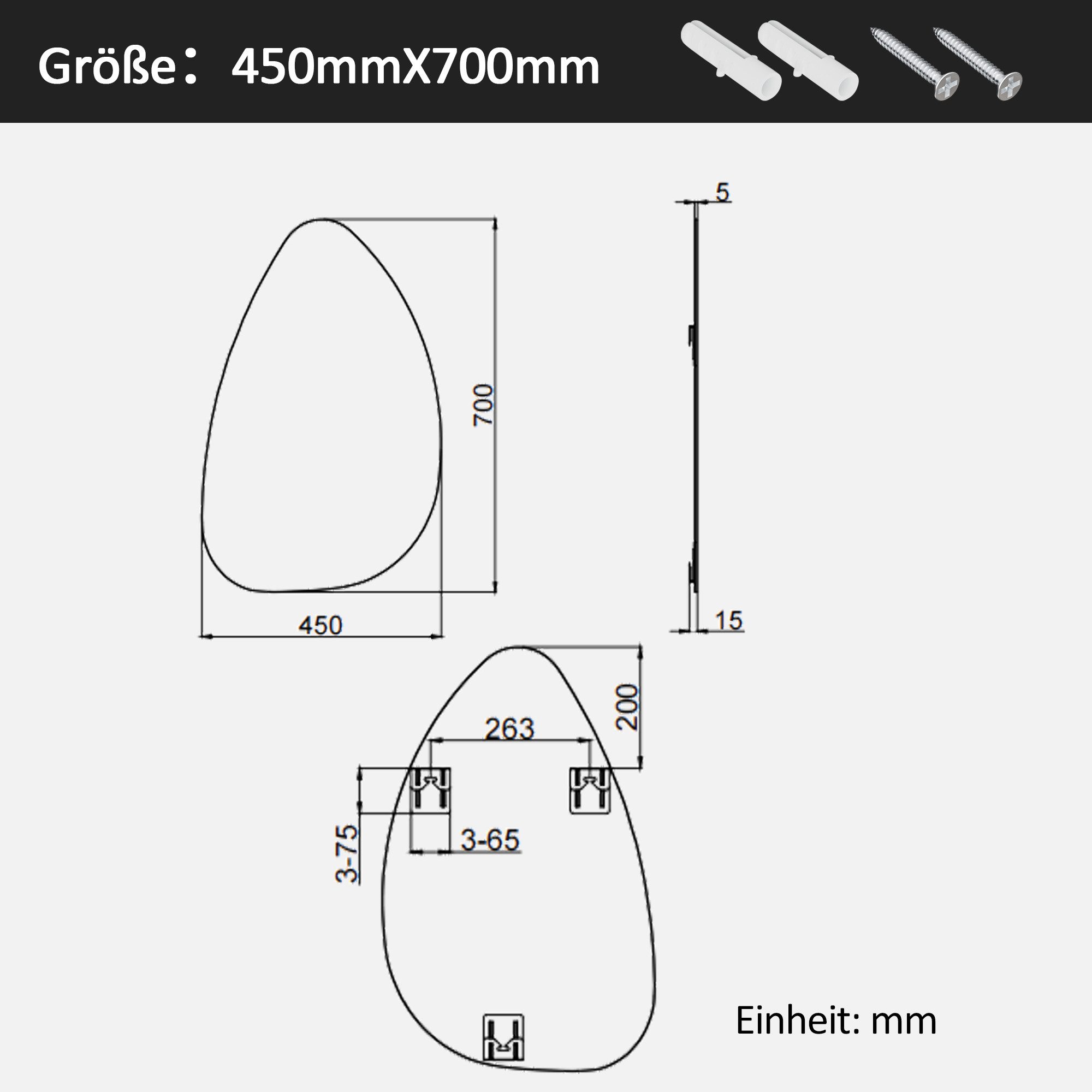 Hopibath Dekospiegel 45-90cm Deko Spiegel Wand günstig online kaufen