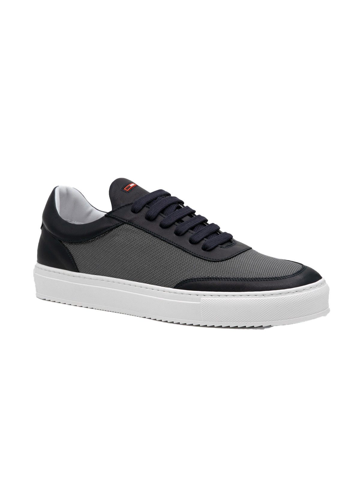 emilio adani Herren Sneaker aus Leder, Saphirblau Sneaker