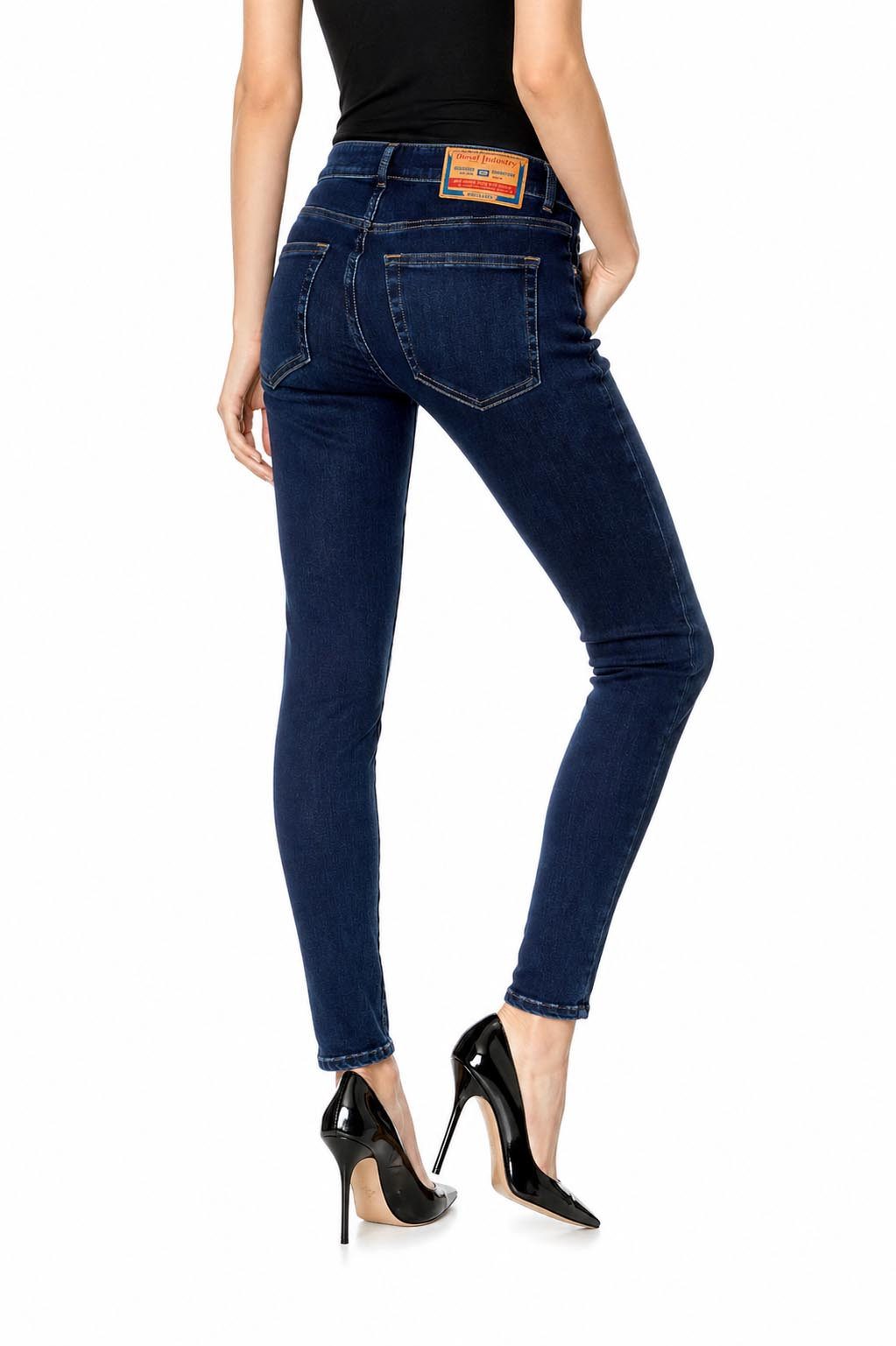 Diesel Straight-Jeans Diesel Slandy 09H80, Damen Jeans Slim Straight