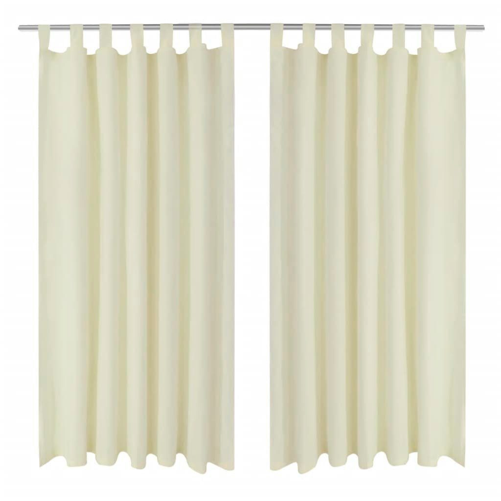 Vorhang Vorhänge (2 2-teilig Gardinen Creme, x 140 aus furnicato, Satin St) cm 245