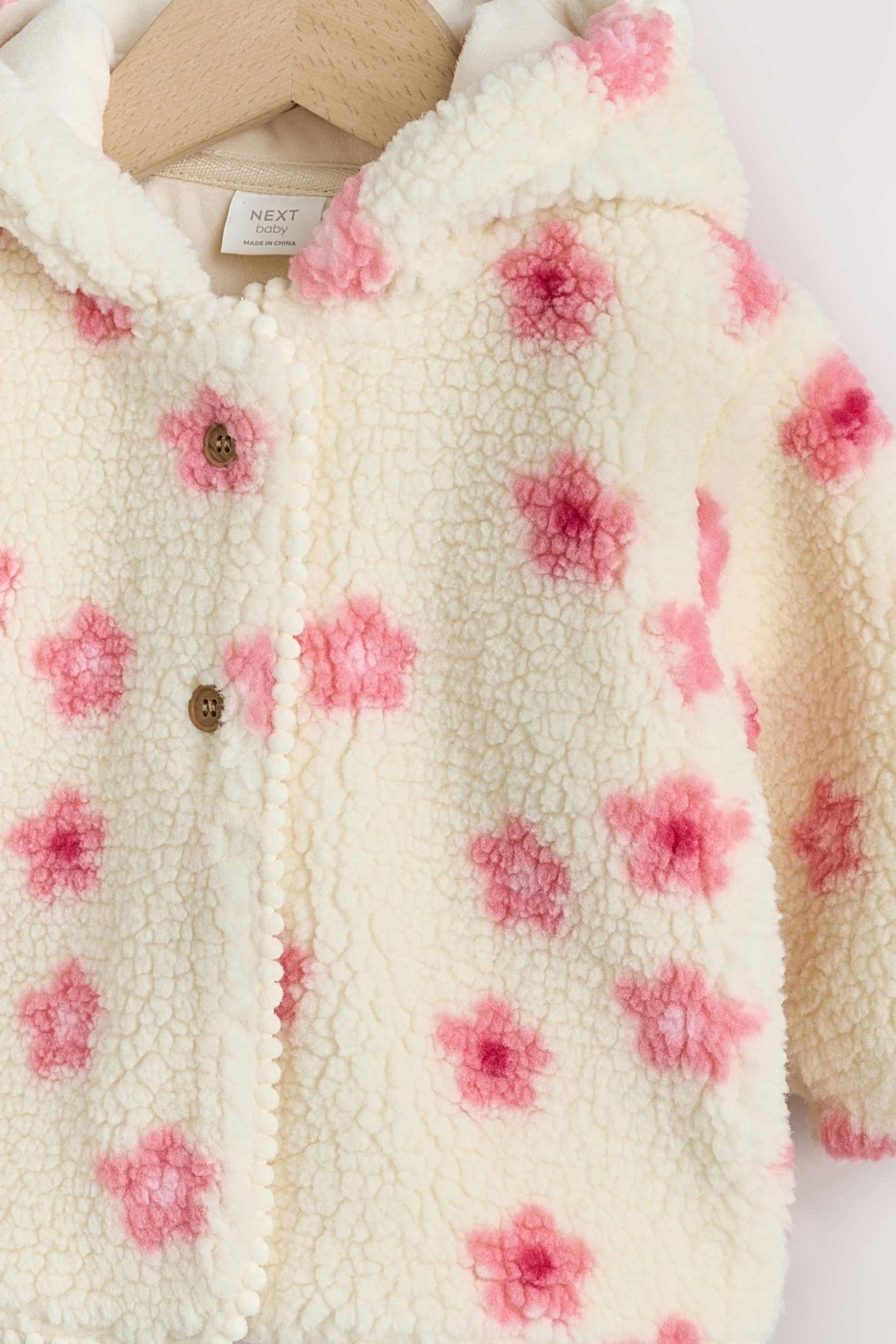 Next Kapuzenfleecejacke Baby Kapuzenjacke mit Borg (1-St) – Bild 5 von 5
