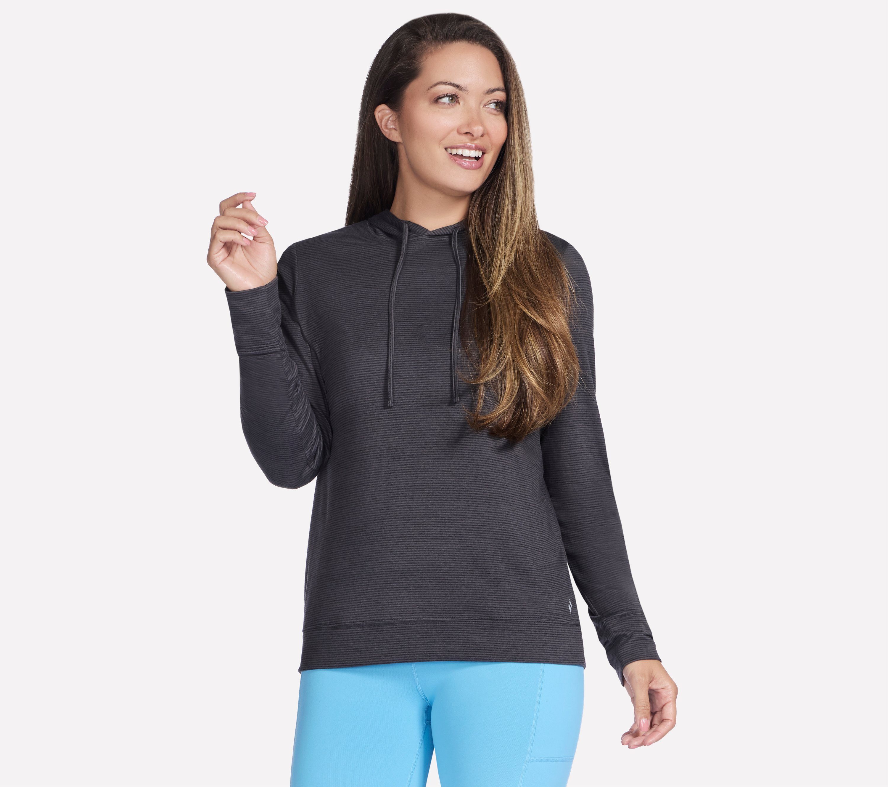 Skechers Kapuzensweatshirt GODRI SWIFT STRIPE HOODIE mit Mikrostreifenmuster
