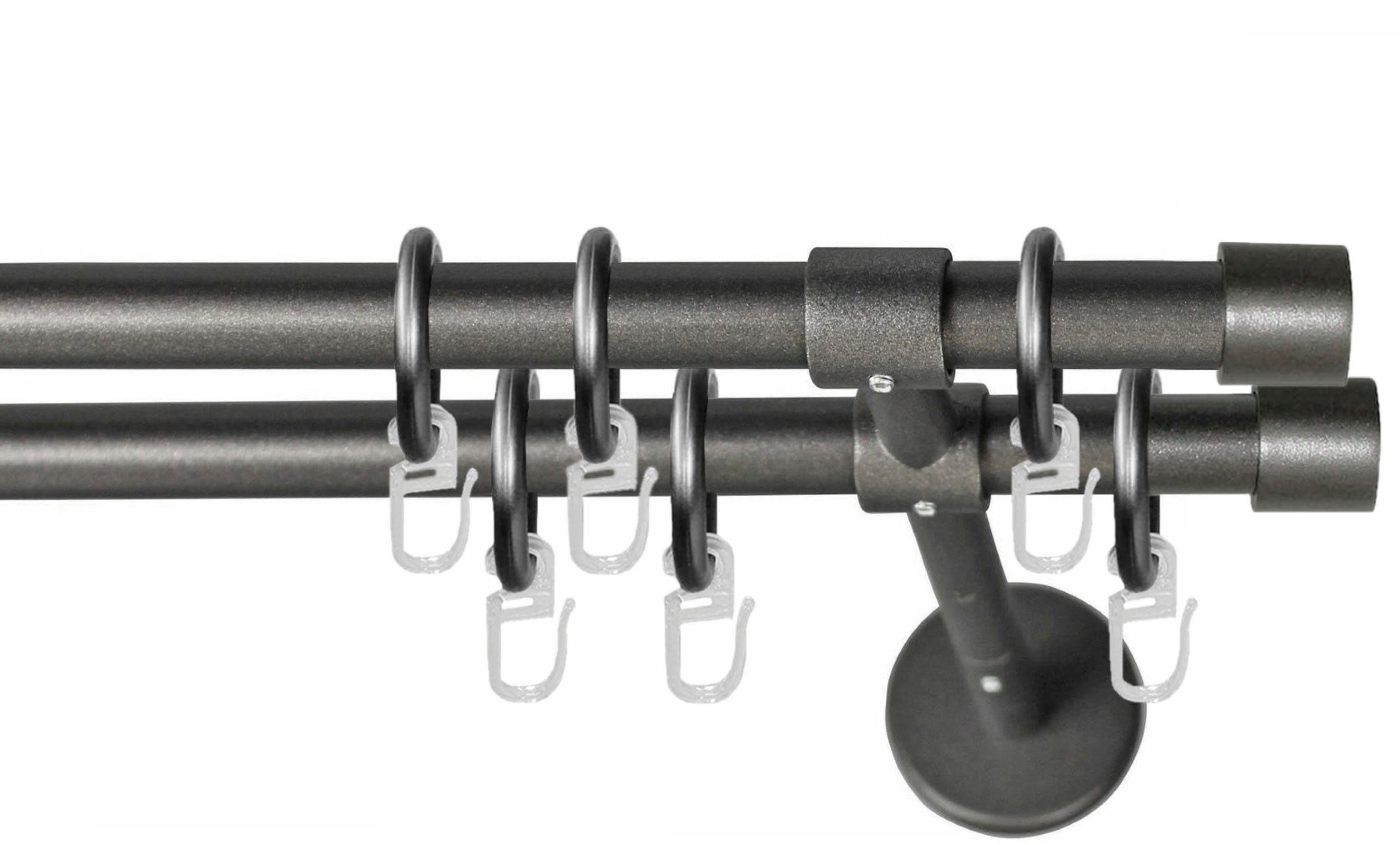 Gardinenstange RUSTIKA, GARESA, Ø rustikale Montage Verbinder mm, verlängerbar 16 verschraubt, Wunschmaßlänge, 1-läufig, Vorhanggarnitur, einfache mit