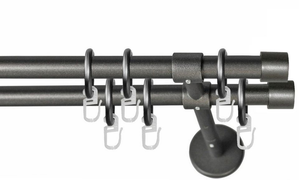 Gardinenstange RUSTIKA, GARESA, 16 Montage mit verlängerbar Ø 1-läufig, verschraubt, Wunschmaßlänge, rustikale einfache Verbinder mm, Vorhanggarnitur