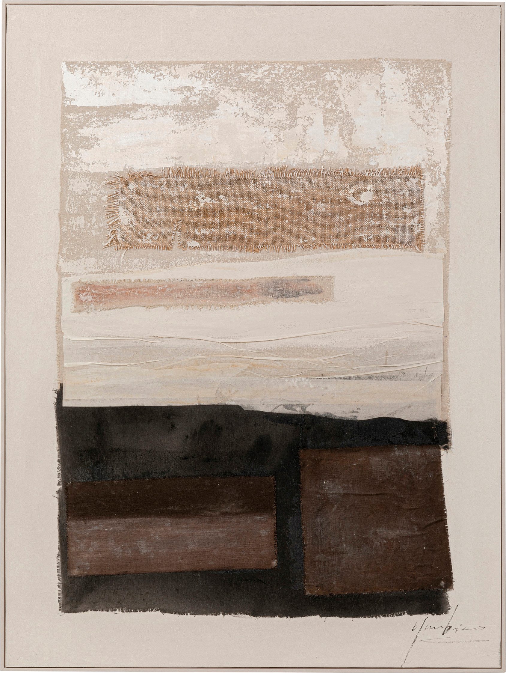 Kare Design Bild mit Rahmen Gerahmtes Bild Lontano Braun 90x120cm