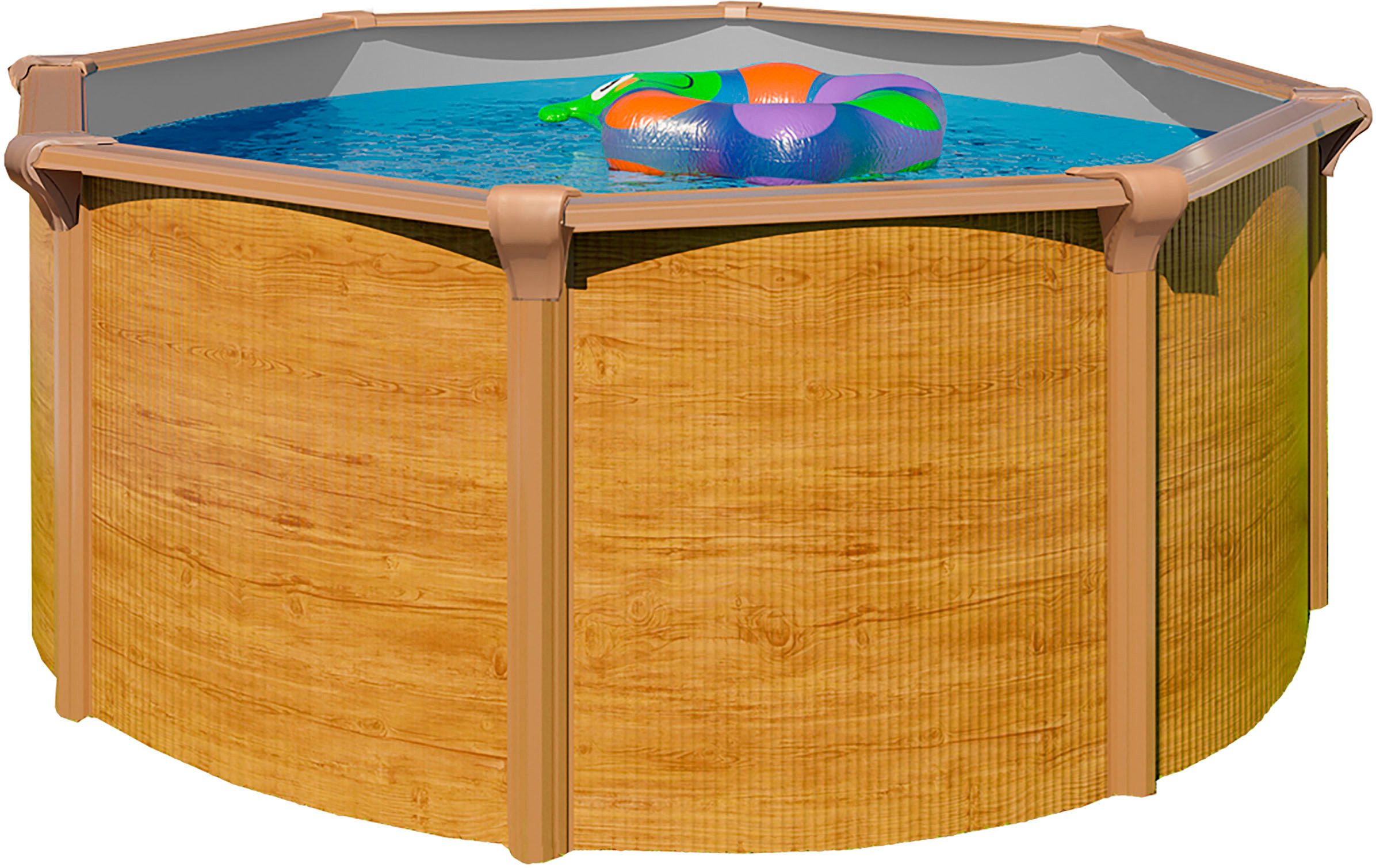 KWAD Rundpool Green line Evolution (Komplett-Set, 10-tlg), 3,6x1,32 wood Folie in blau, sand oder grau erhältlich