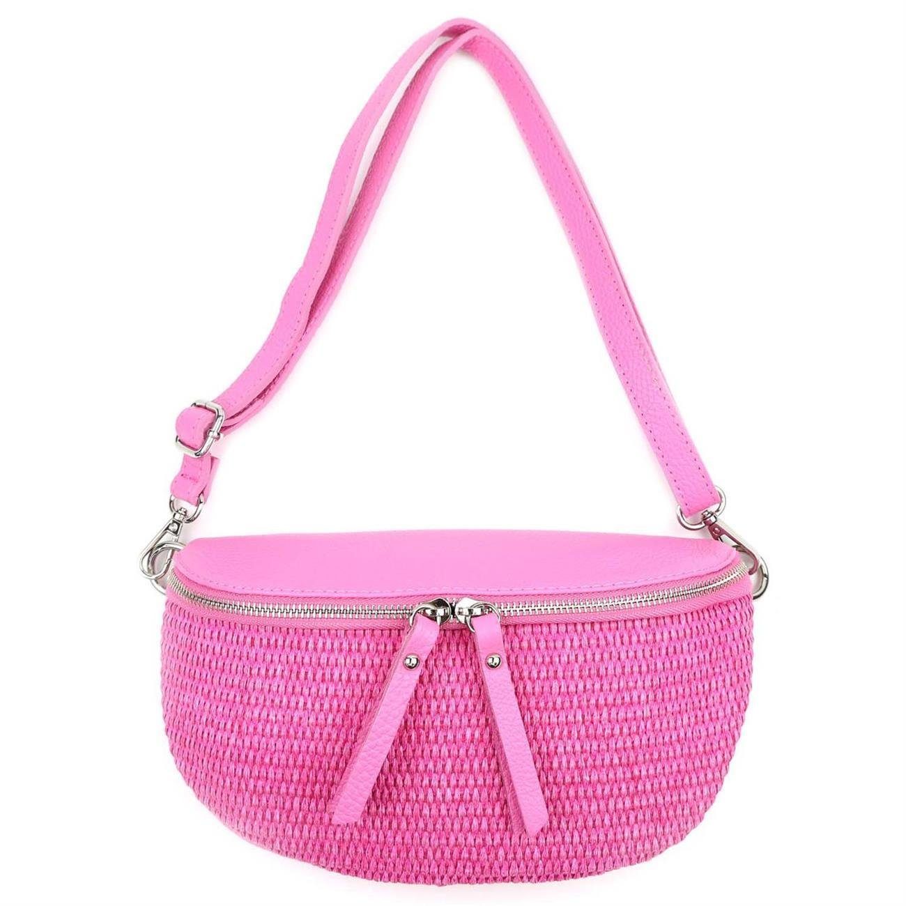 ITALYSHOP24 Bauchtasche Damen Basttasche Schultertasche CrossBody günstig online kaufen