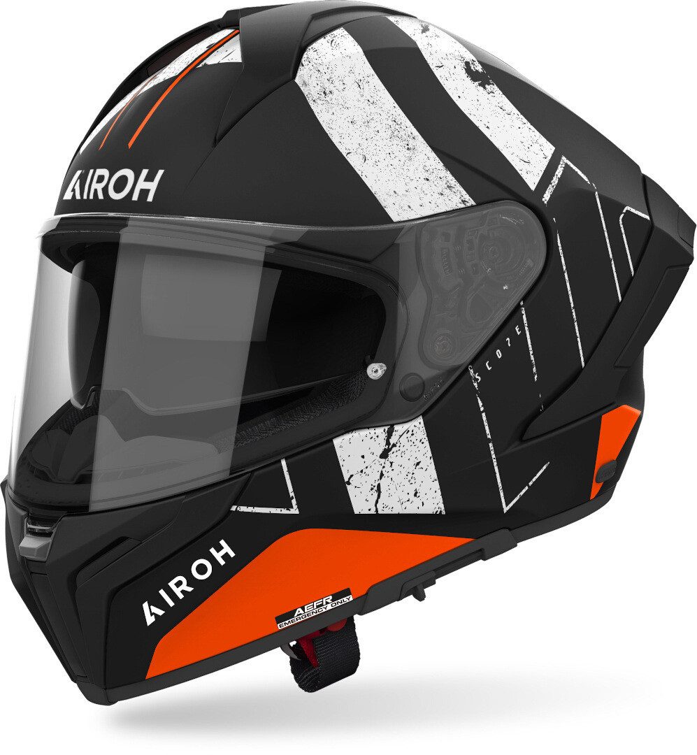 Airoh Motorradhelm Matryx Scope Helm, Notfallsystem-Polsterung (EQRS),integriertes Sonnenvisier