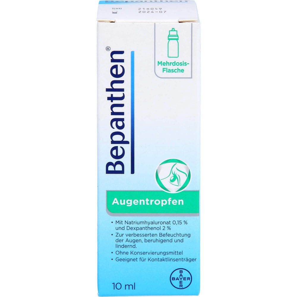 Bayer Vital GmbH Stimulationstropfen Bepanthen Augentropfen Spar-Set, 1-tlg., Spendet intensive Feuchtigkeit und beruhigt gereizte Augen