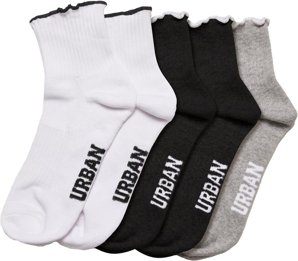 URBAN CLASSICS Socken Girly Small Edge Socks 4-Pack
