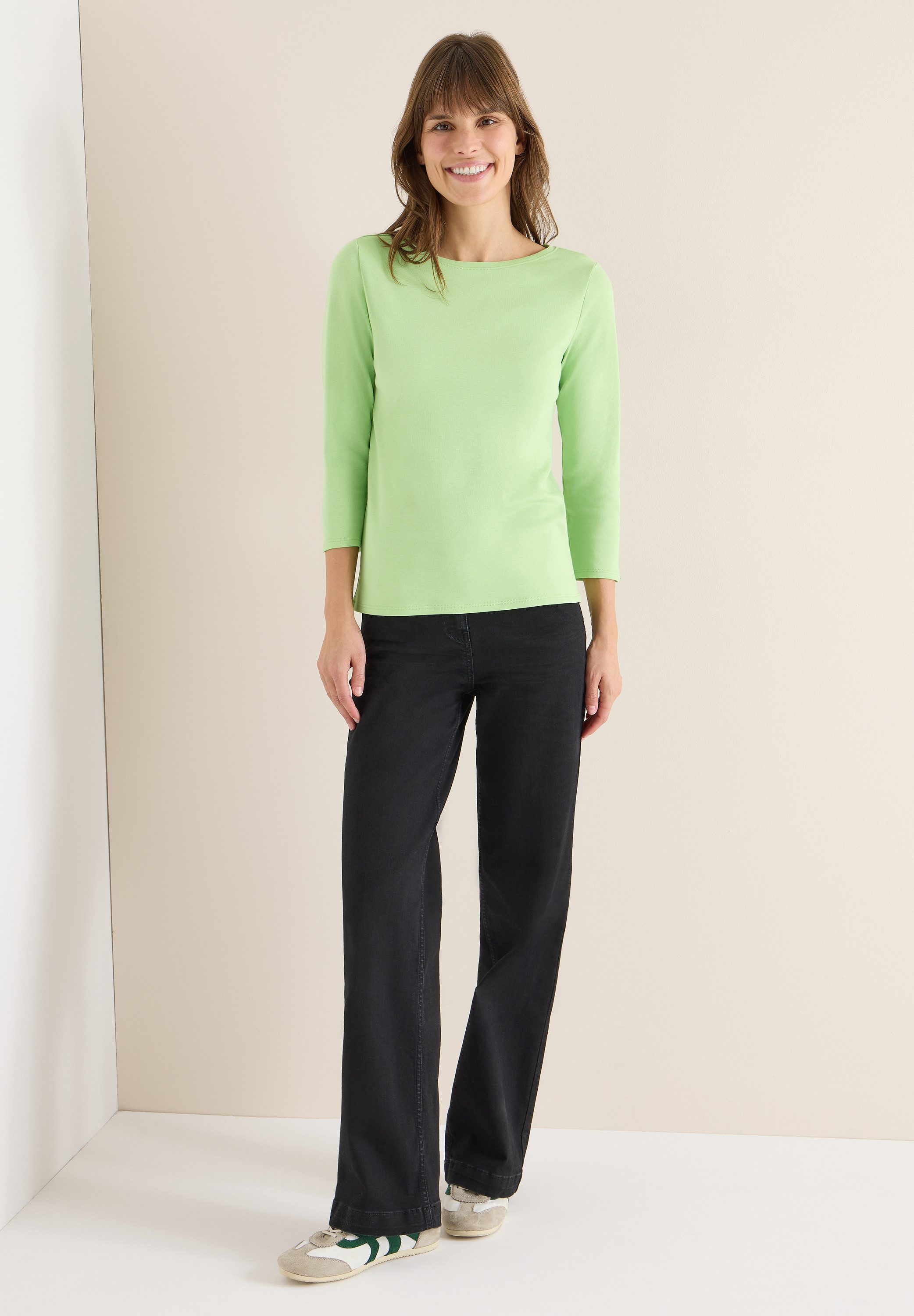 CECIL 3/4-Arm-Shirt aus reiner Baumwolle – Bild 4 von 5