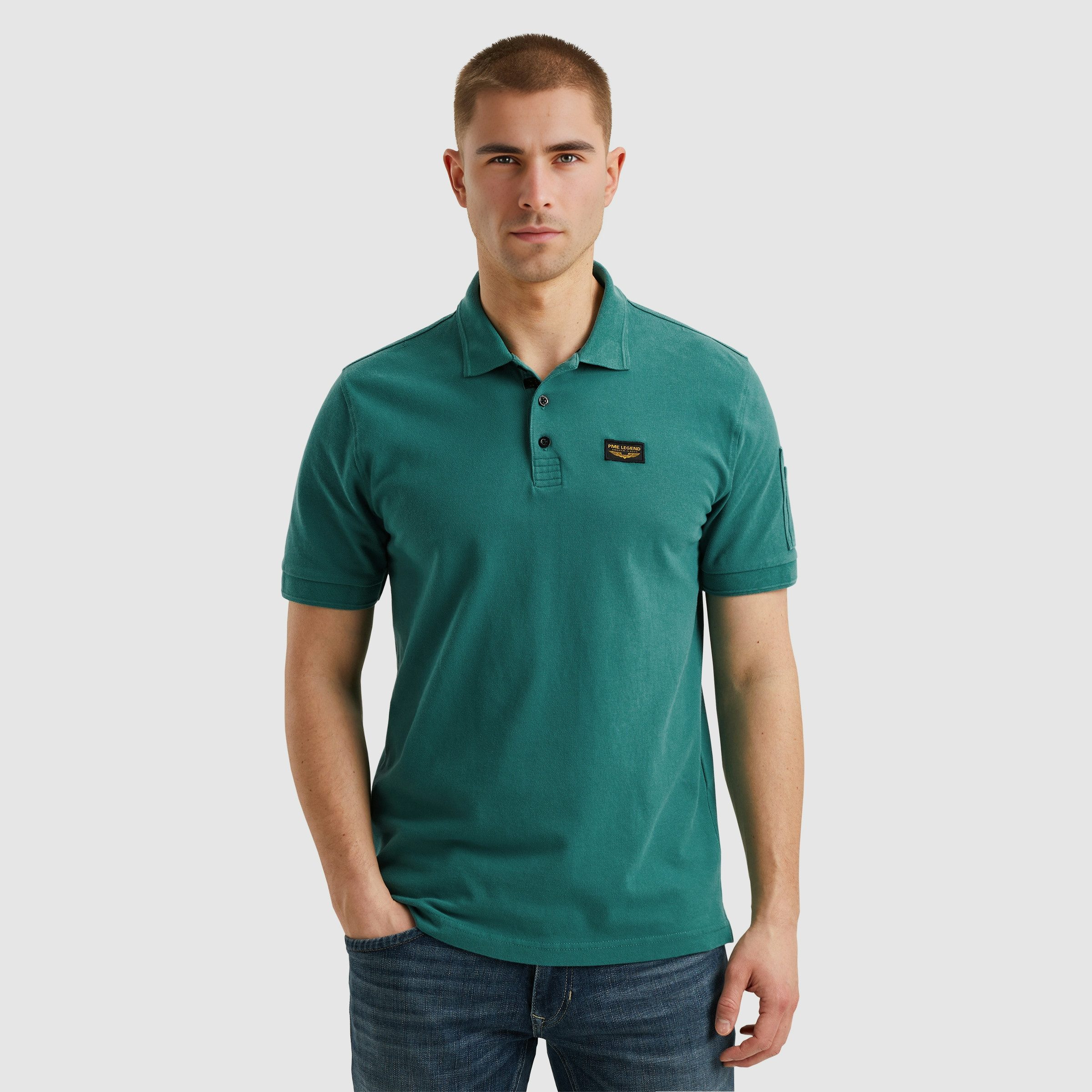 PME LEGEND Poloshirt mit Logostickerei günstig online kaufen