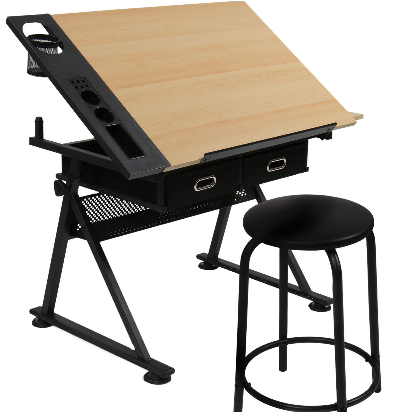 Zeichentisch Schreibtisch mit 2 Arbeitsflächen